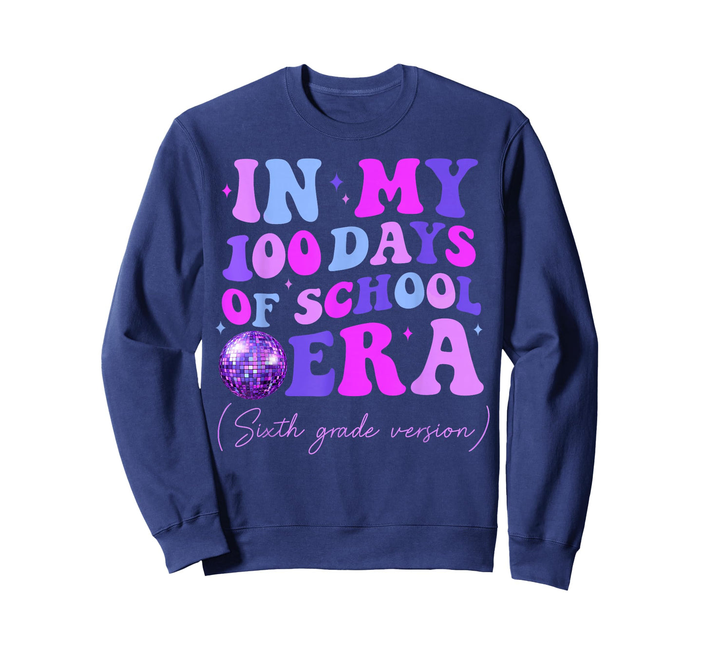 in My 100 Days of School Era Sixth Grade Groovy Teacher Kid T-Shirt