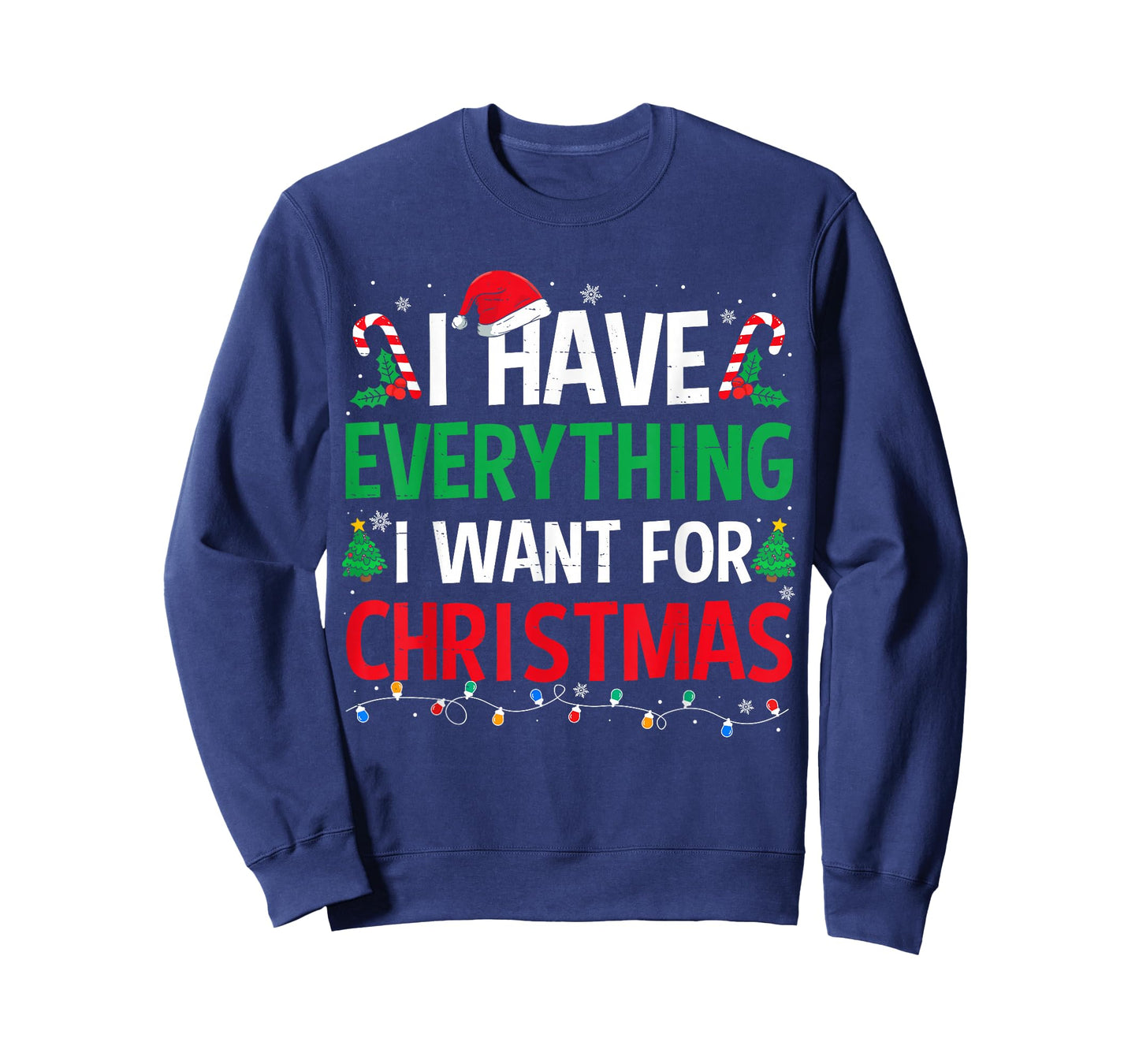 I Have Everything I Want for Christmas Couples Pajama Xmas T-Shirt
