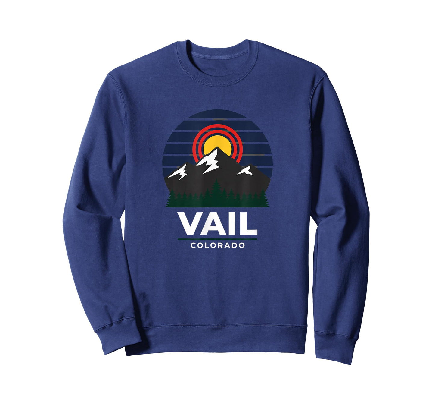 Vail Colorado Mountain Travel Souvenir Ski Town Retro Sunset T-Shirt