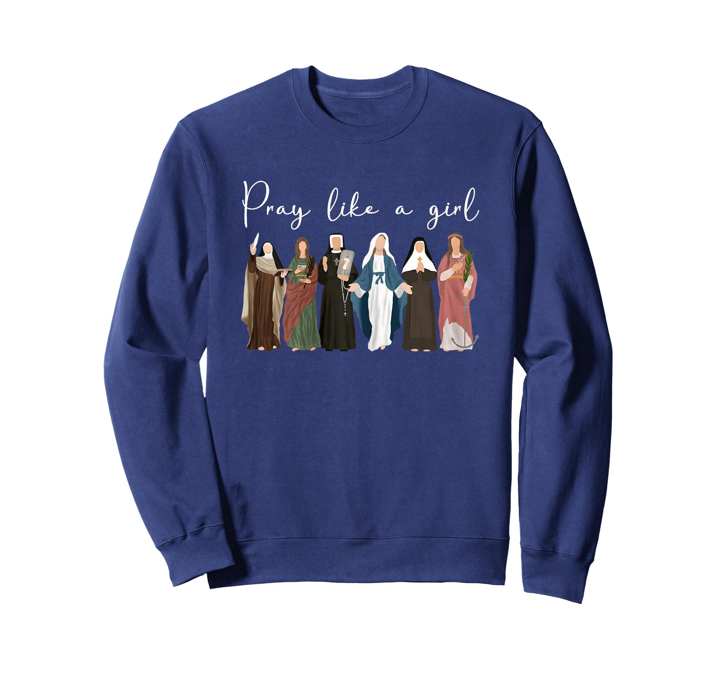 Pray Like A Girl Catholic Saint Christian for Women Girls T-Shirt