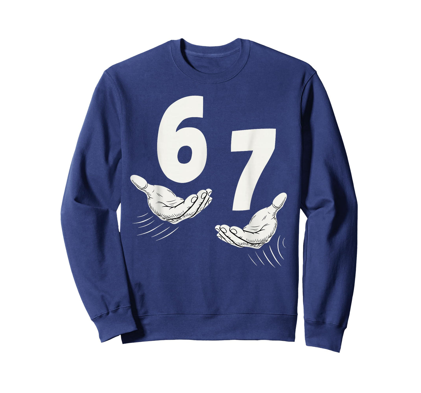 Six Seven 67 6 7 Kids 67 Teen Boys 6-7 Meme Hands Funny T-Shirt