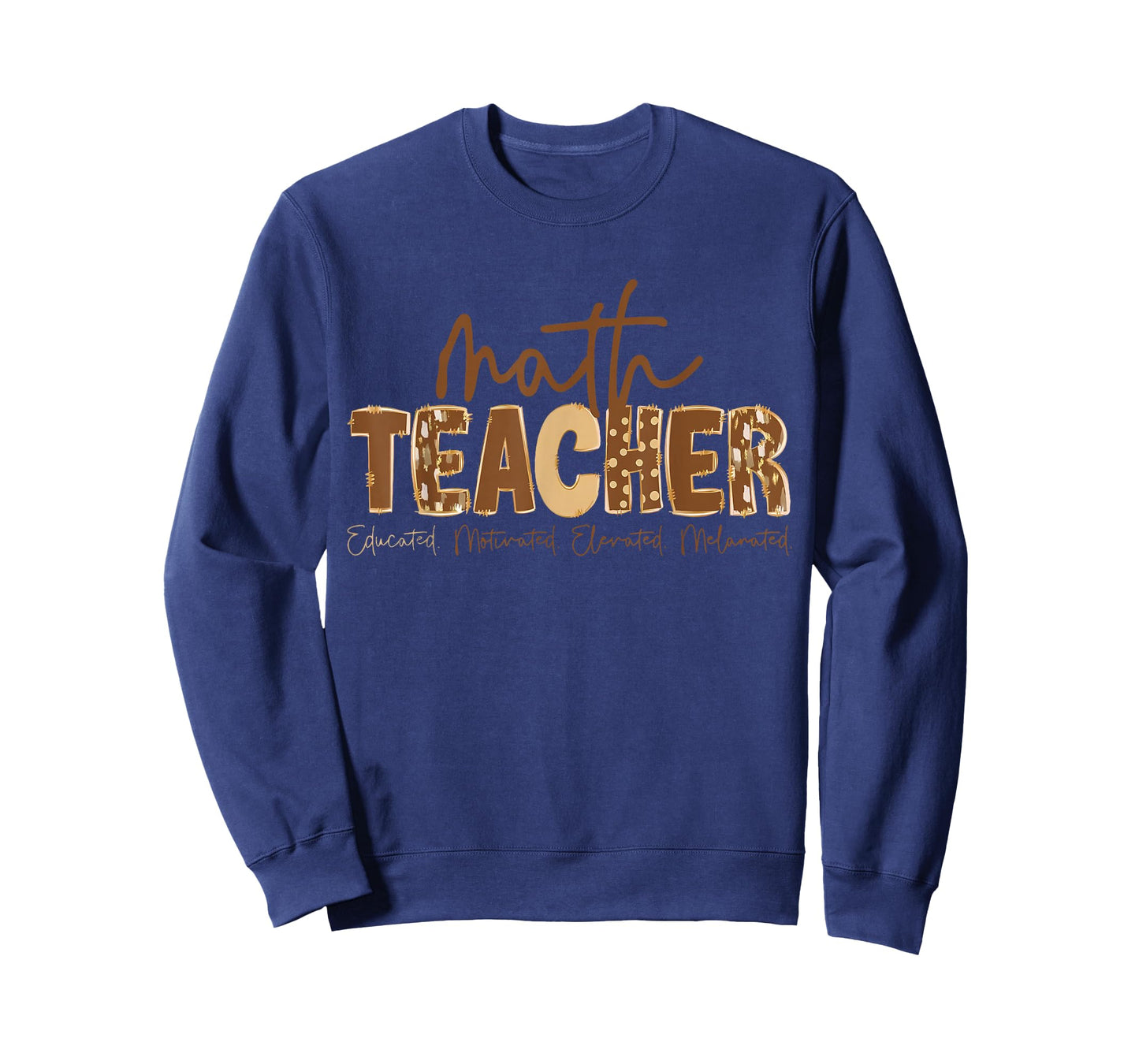 Black History Month Math Teacher Educated Motivated Elevated T-Shirt