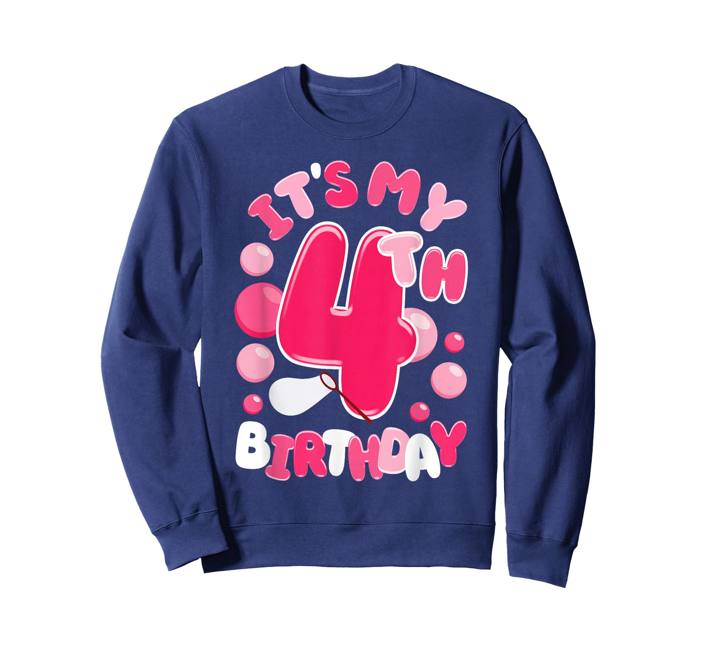 It's My 4th Birthday Bubble Bday 4 Year Old Girl T-Shirt