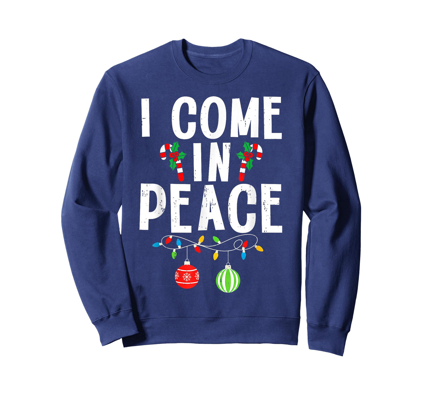 I Come in Peace Funny Matching Family Christmas Couple Xmas T-Shirt
