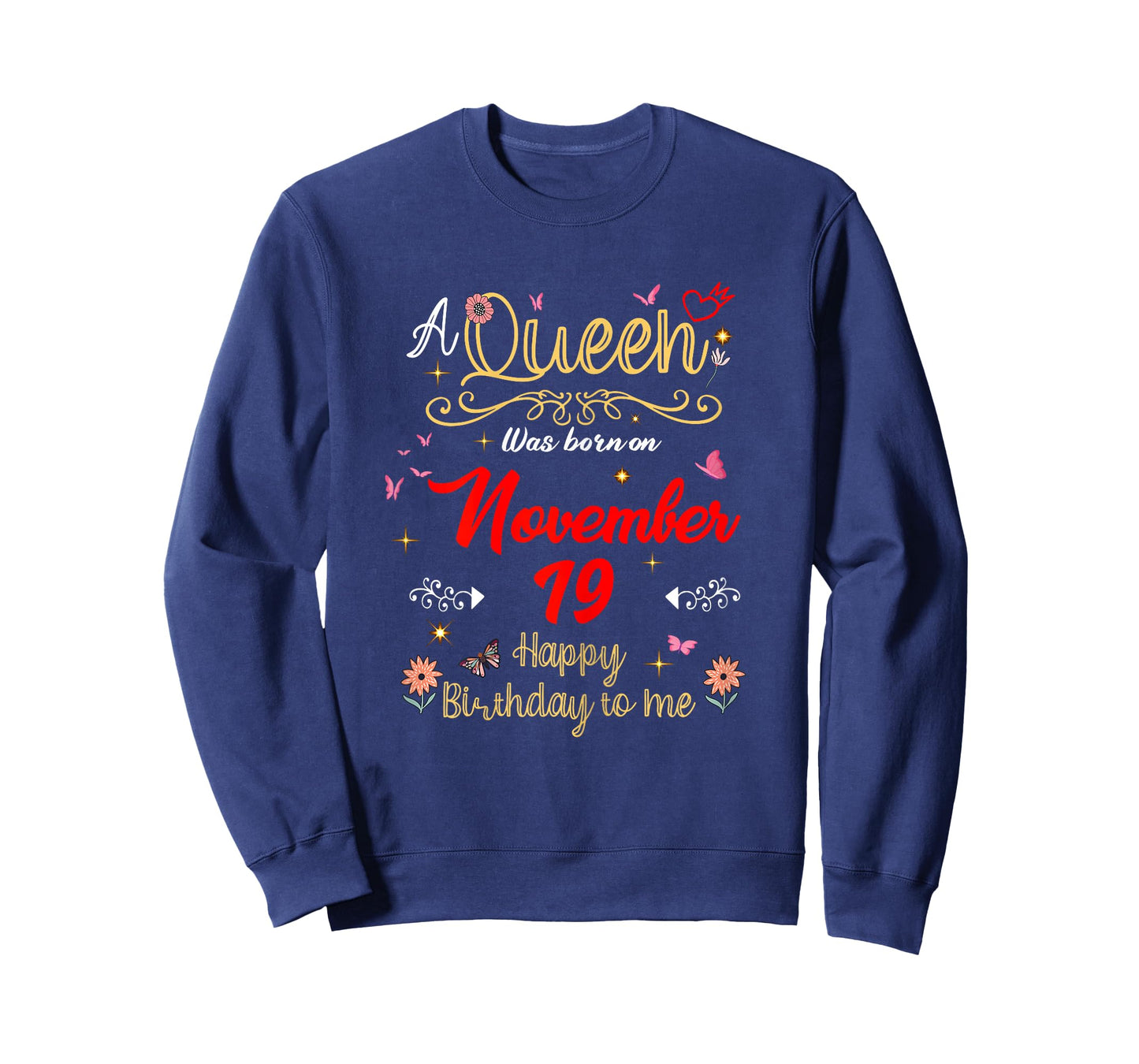 A Queen was Born on November 19 November 19th Birthday T-Shirt
