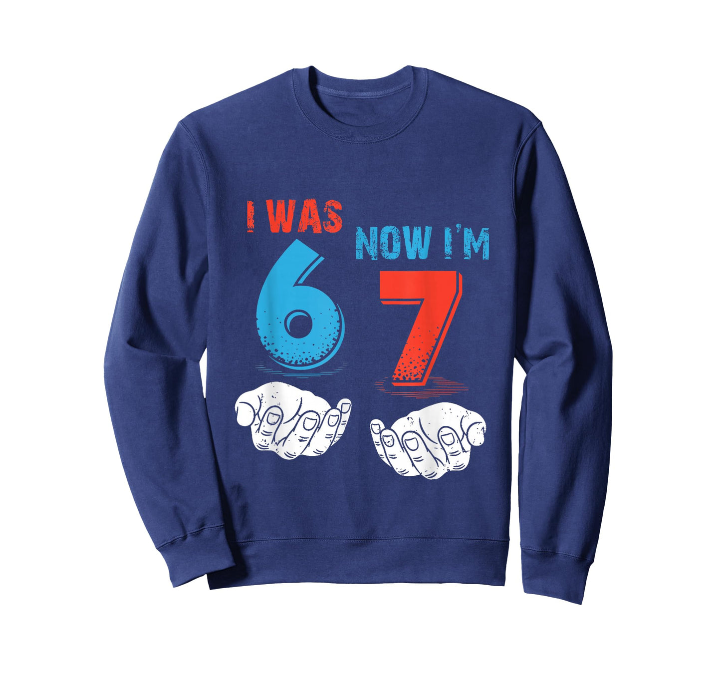 7 Year Old Birthday I was 6 Now I'm 7 67 Funny for Kids T-Shirt