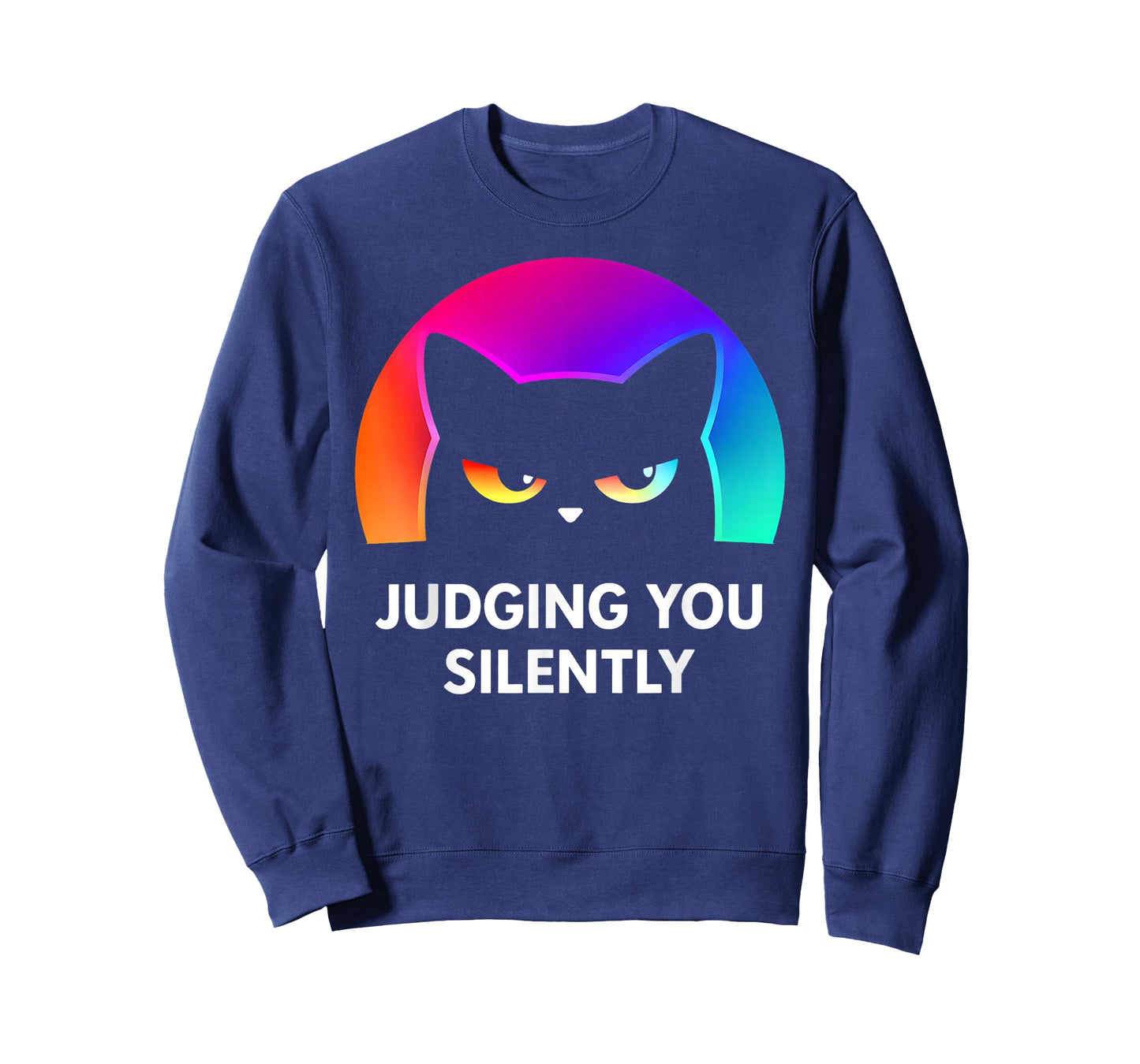 Funny Cat for Cat Lover Mom Dad Cat Judging You Silently T-Shirt