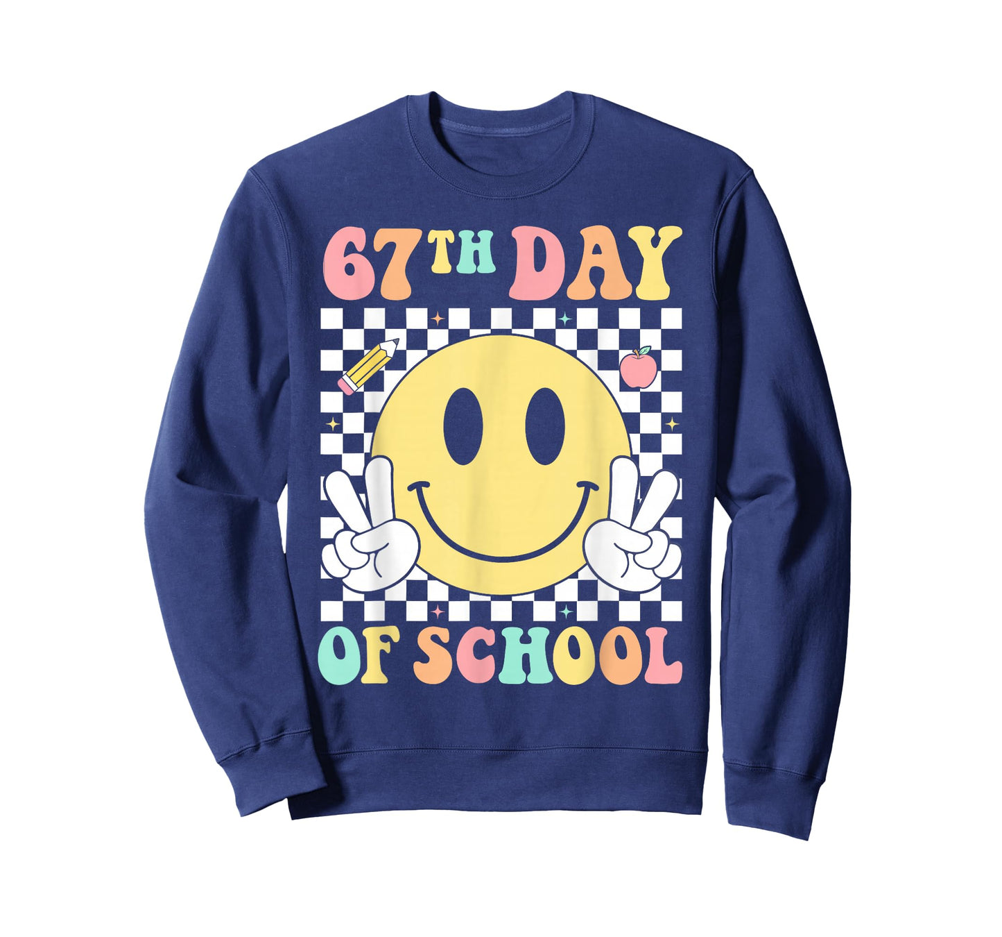 67th Day of School Teacher Kids Funny Six Seven 6 7 Meme T-Shirt