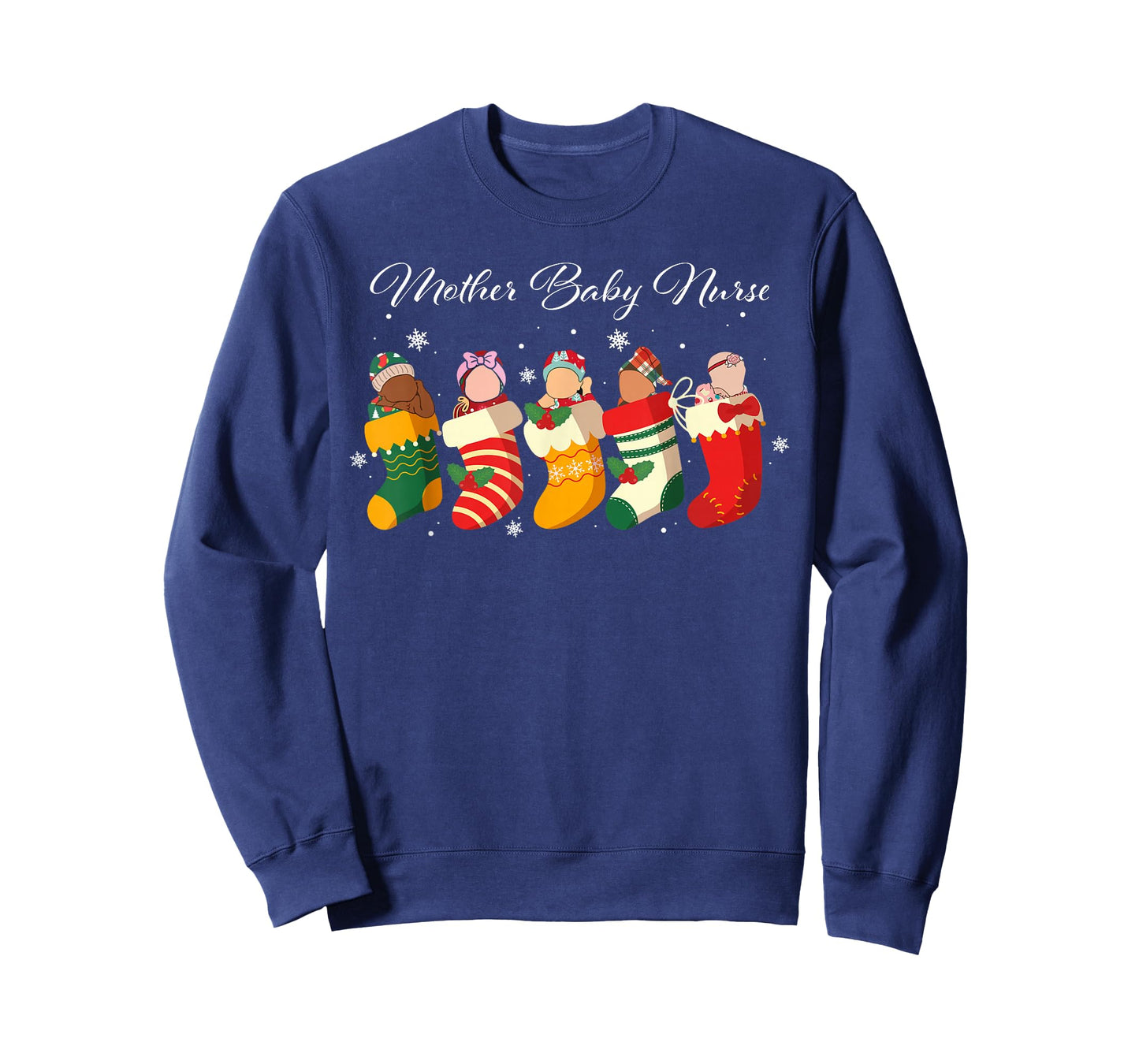 Mother Baby Nurse Christmas Cute Babies T-Shirt