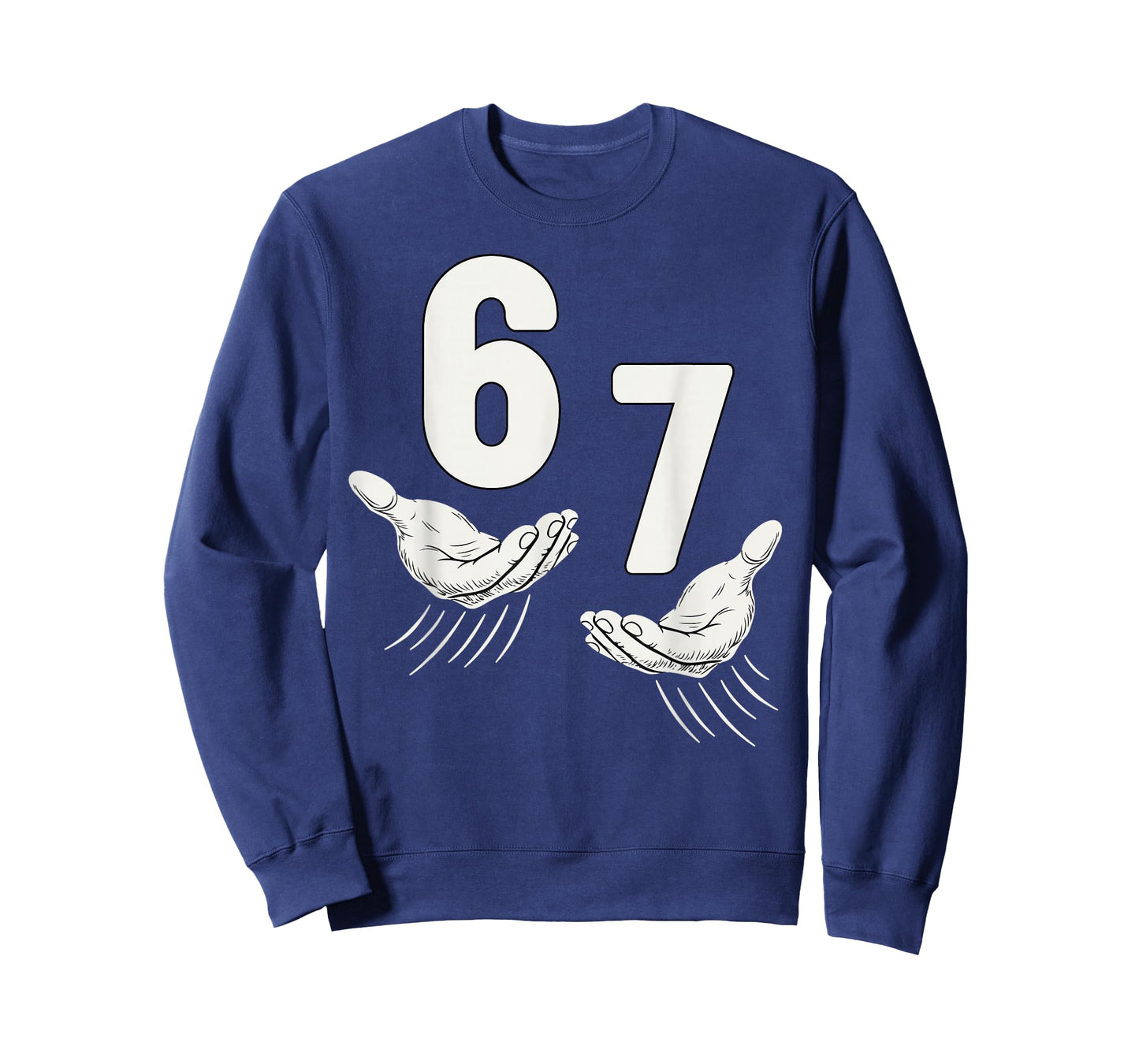 Six Seven 67 6 7 Kids 67 Boys Youth 6-7 Meme Hands Funny T-Shirt