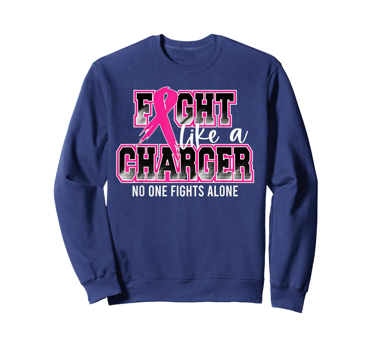 Fight Like a Charger Breast Cancer Awareness Pink Ribbon T-Shirt