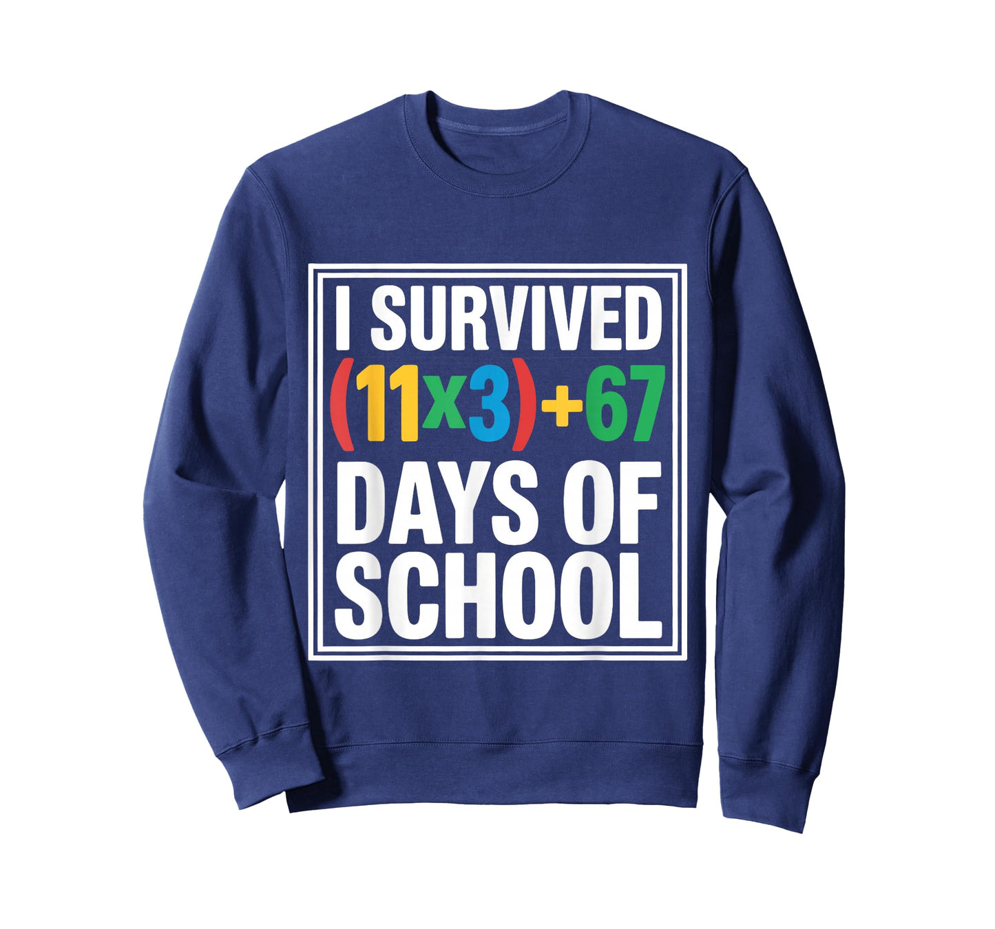 I Survived 100 Days School Math Equation 100 Six Seven 67 T-Shirt