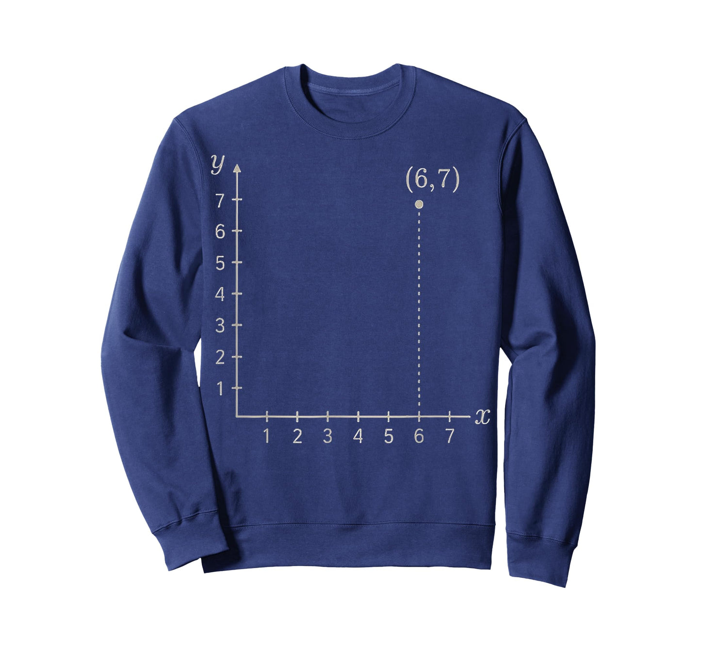 Coordinate (6,7) Funny Math Teacher 67 Cartesian Grid Point T-Shirt