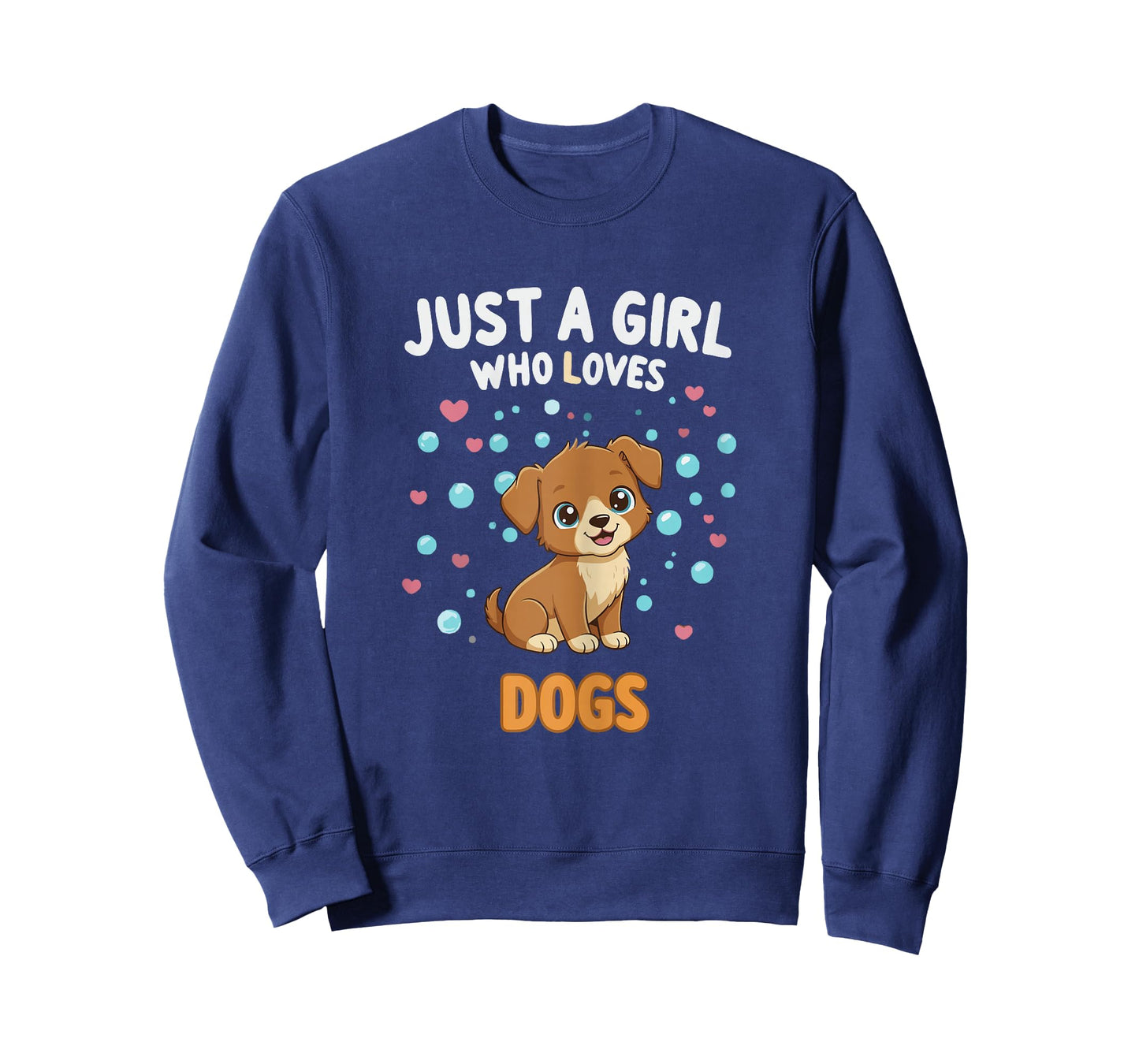 Kawaii Dog Just A Girl Who Loves Dogs Shirts for Girls T-Shirt