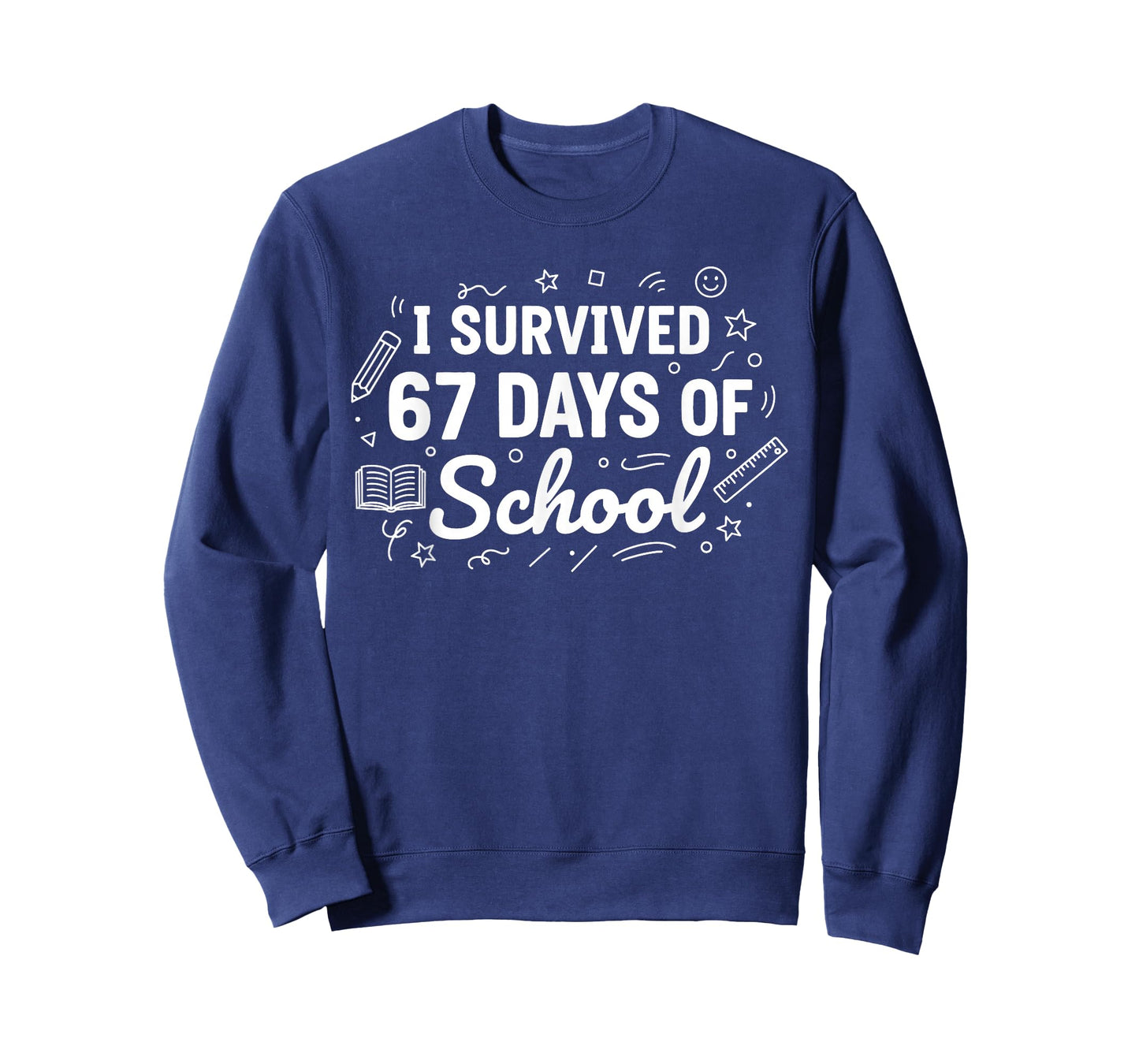 I Survived 67 Days of School 6 7 Teacher Boys Kids Six Seven T-Shirt