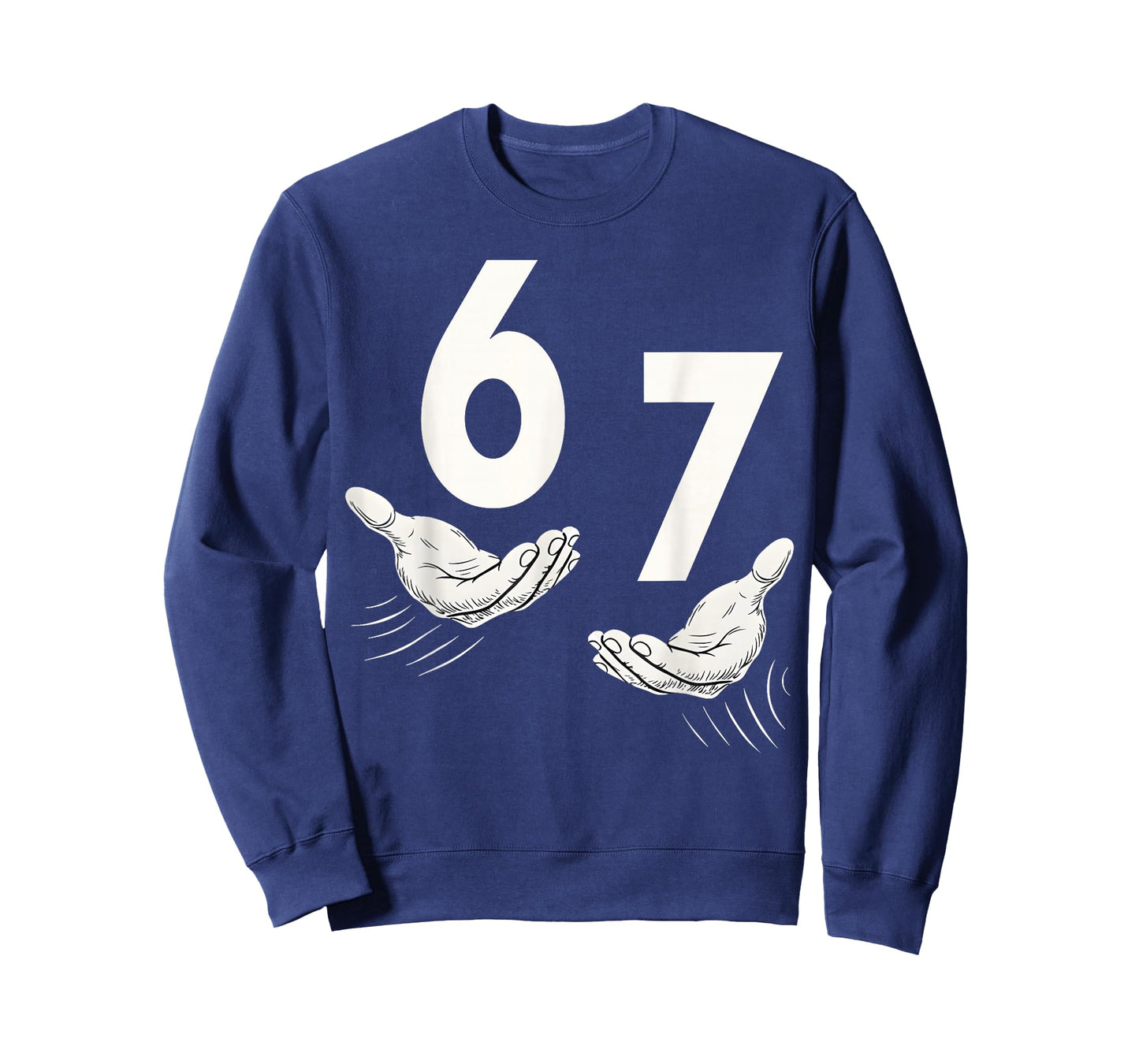 Six Seven 67 6 7 Kids 67 Teen Boys 6-7 Meme Hands Funny T-Shirt