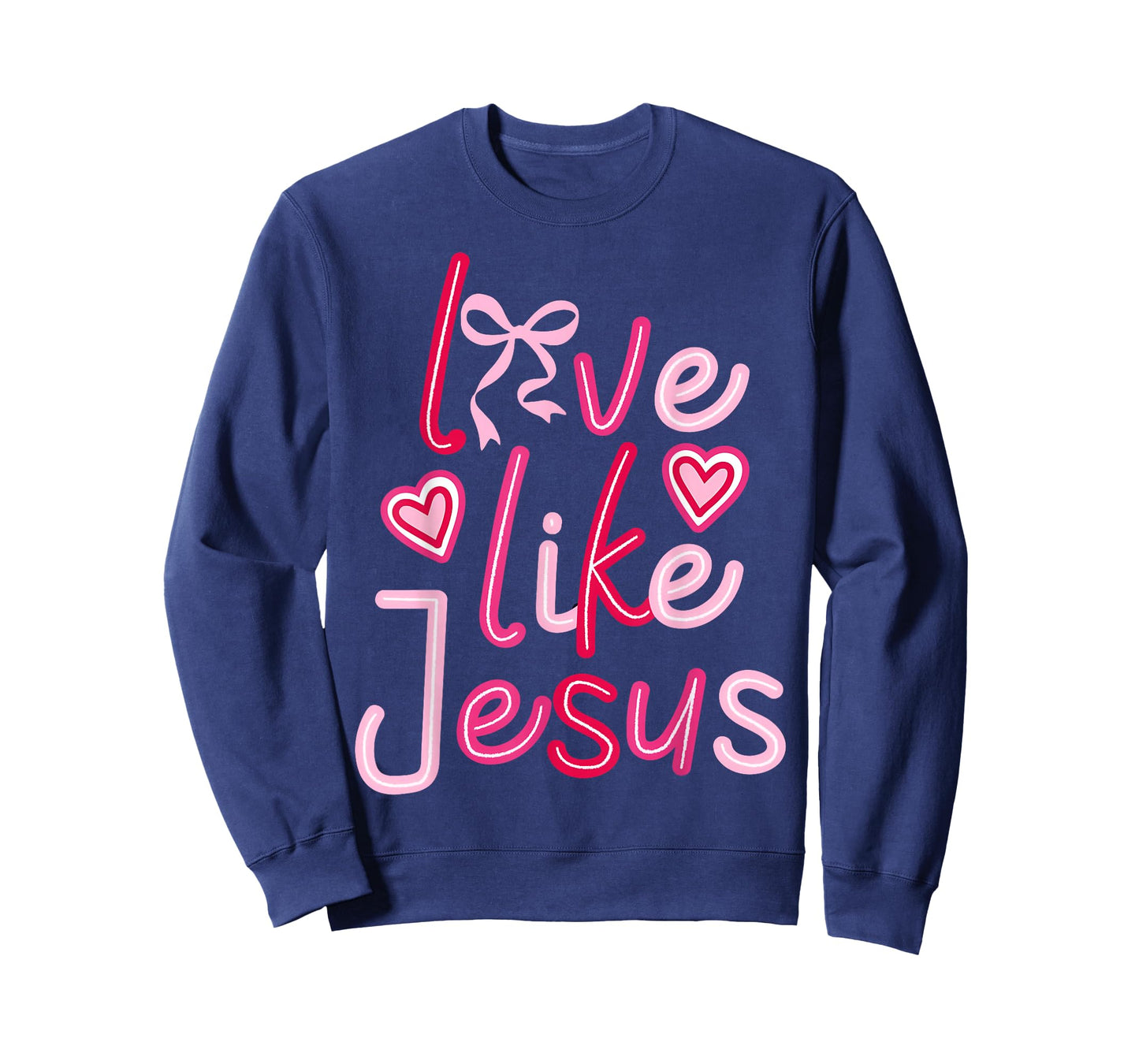Retro Love Like Jesus Valentine Christian Men Women Kids T-Shirt