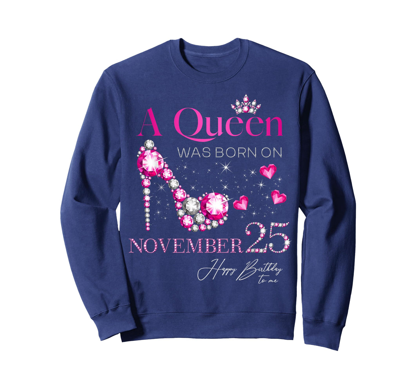 A Queen was Born on November 25, 25th November Birthday T-Shirt