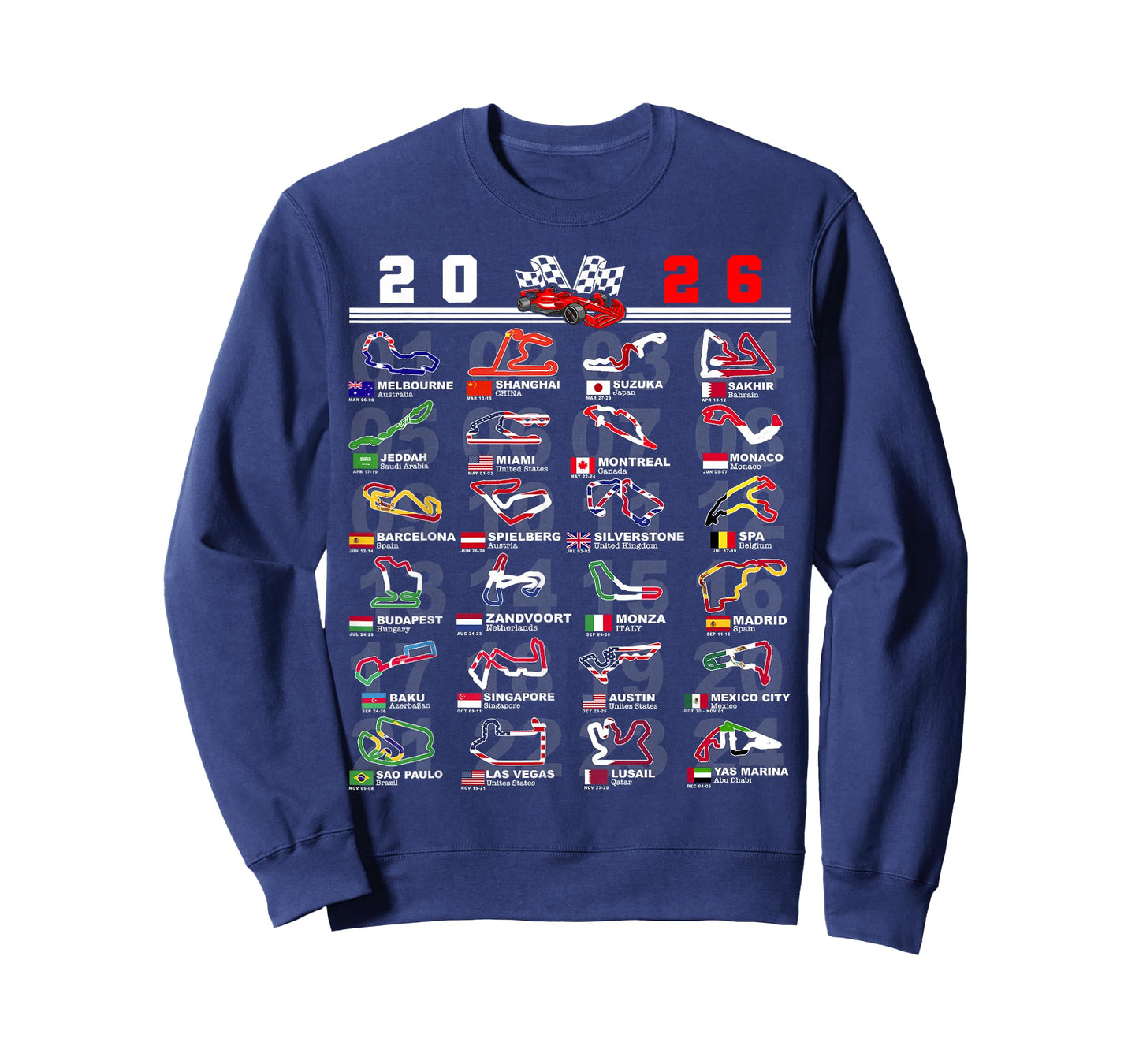 Race Car Enthusiast Motorsport Racing Fan World Flags T-Shirt