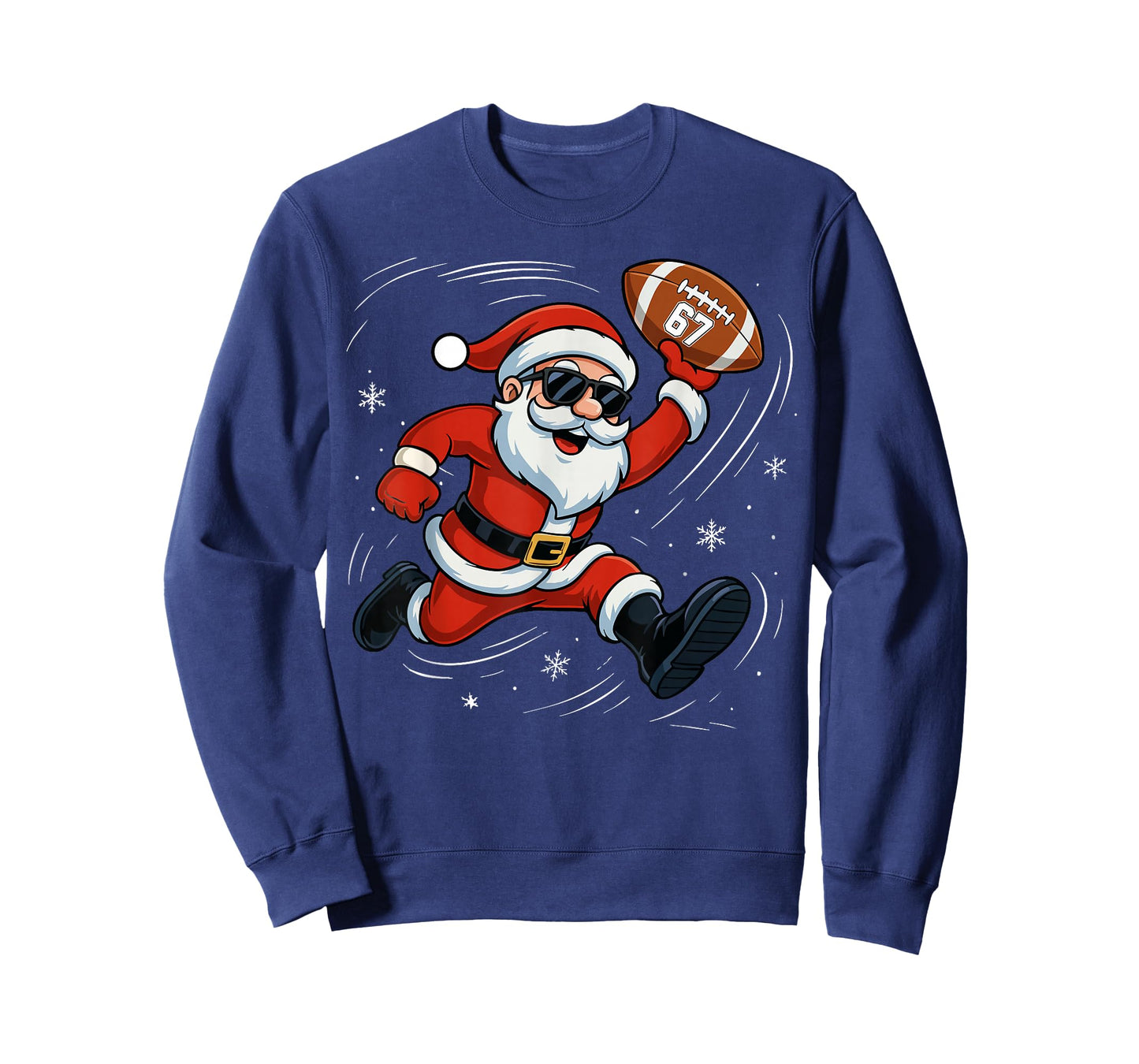 Funny American Football Santa 67 Christmas Xmas Pajamas Boys T-Shirt