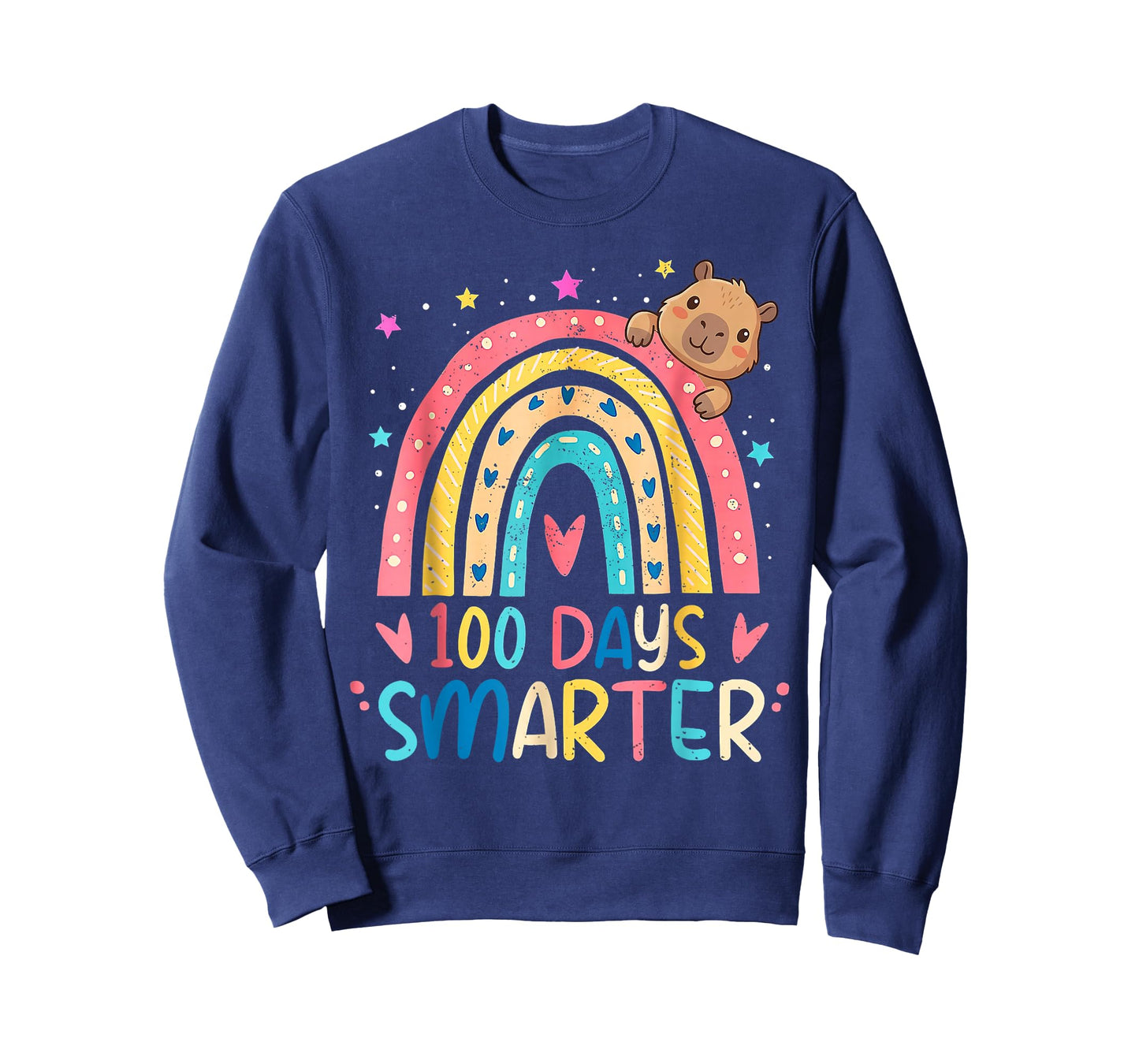Funny Capybara 100 Days Smarter Capybaras Lover Boys Girls T-Shirt