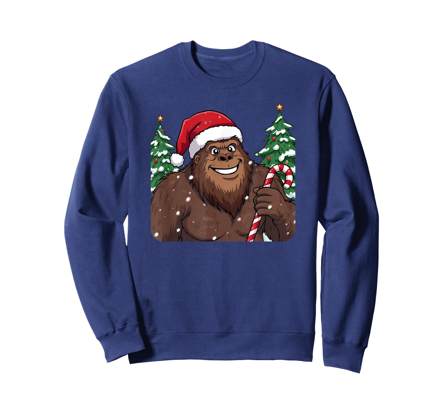Bigfoot Believes in Santa Funny Cryptid Christmas T-Shirt
