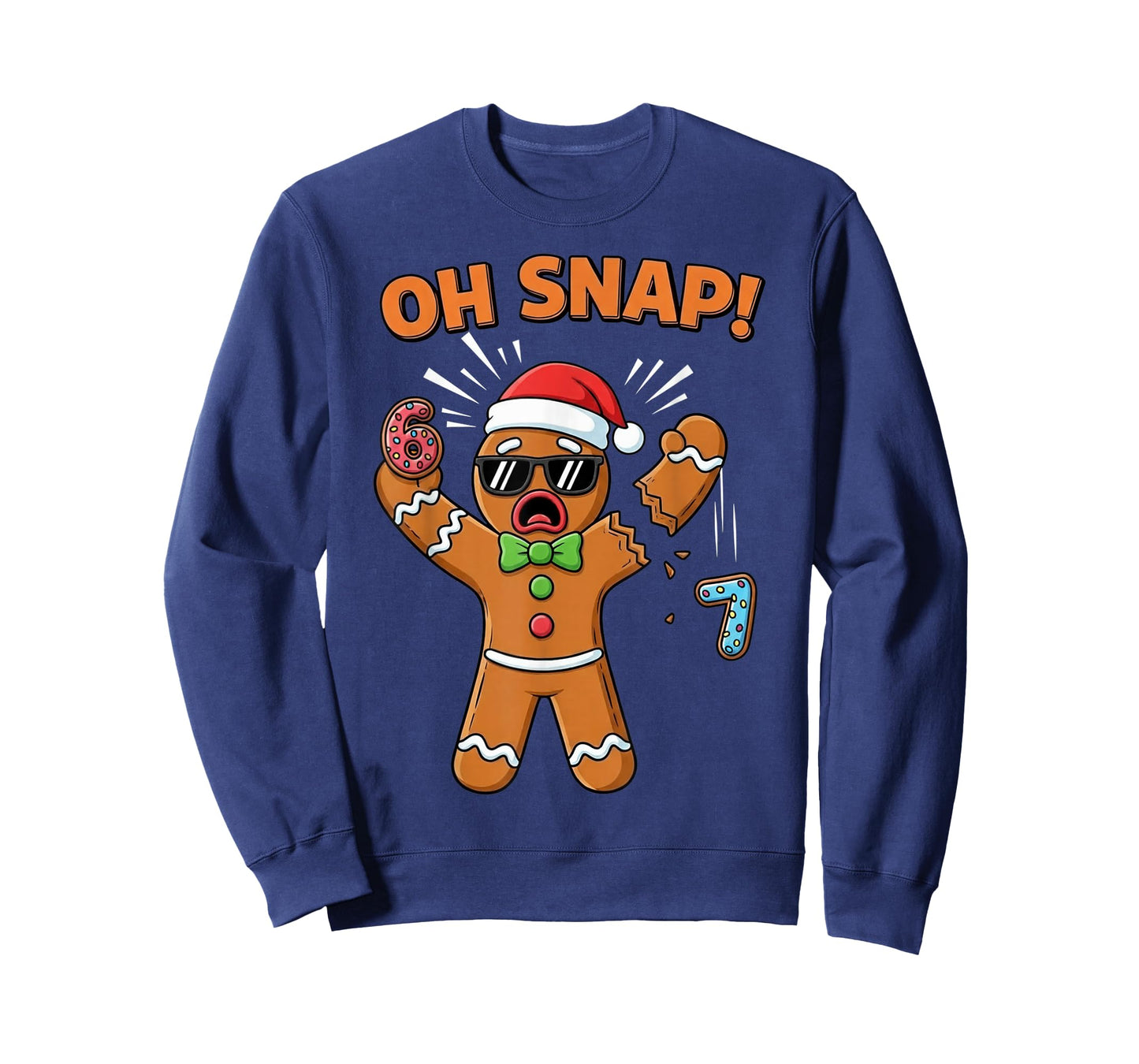 Funny Oh Snap 67 Six Seven Meme Gingerbread Man T-Shirt
