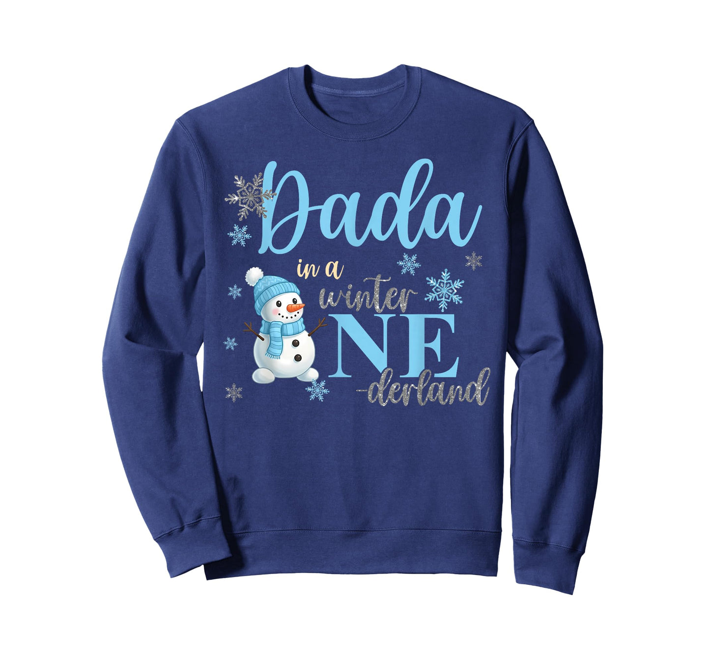 Dada in A Winter Onederland Birthday Boy Girl Cute Snowman T-Shirt