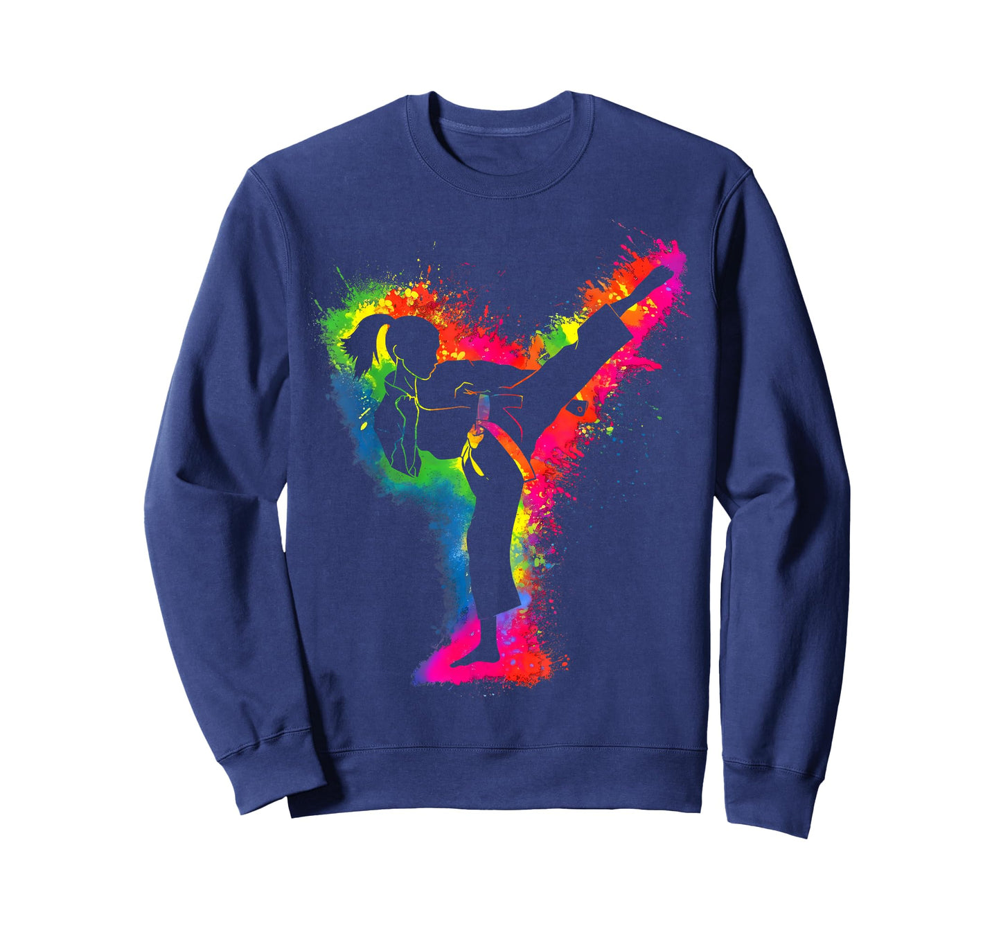 Retro Taekwondo Girl Martial Arts Karate Women Kids Girls T-Shirt