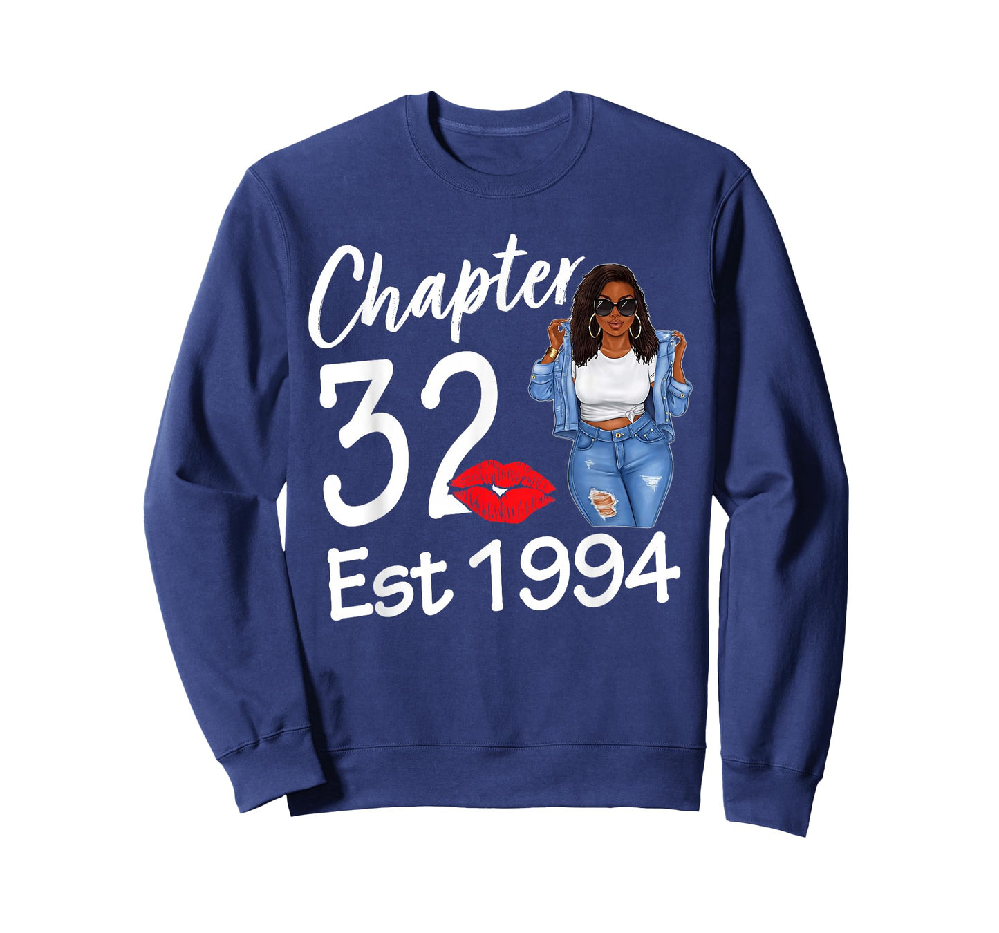 Chapter 32 Est 1994 32nd Birthday Afro Black Queen T-Shirt