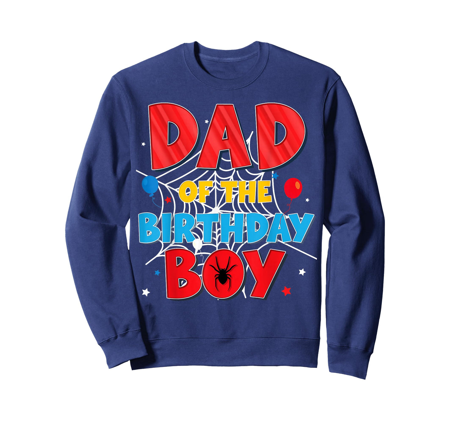 Funny Spider Web Family Matching Dad of The Birthday Boy T-Shirt