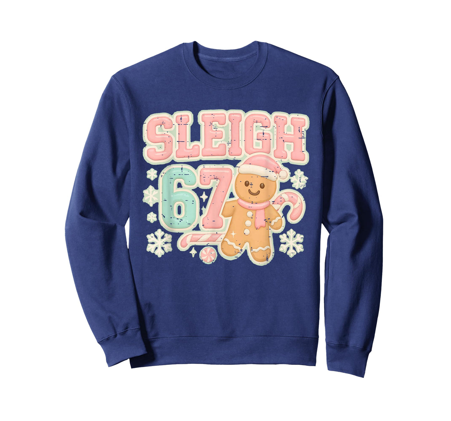 Retro Sleigh 67 Gingerbread Christmas Six Seven Meme 6 7 T-Shirt