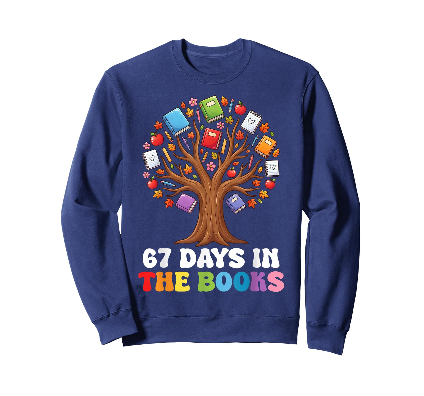 67 Days in The Books Reading Teacher 67th Day of School Kids T-Shirt