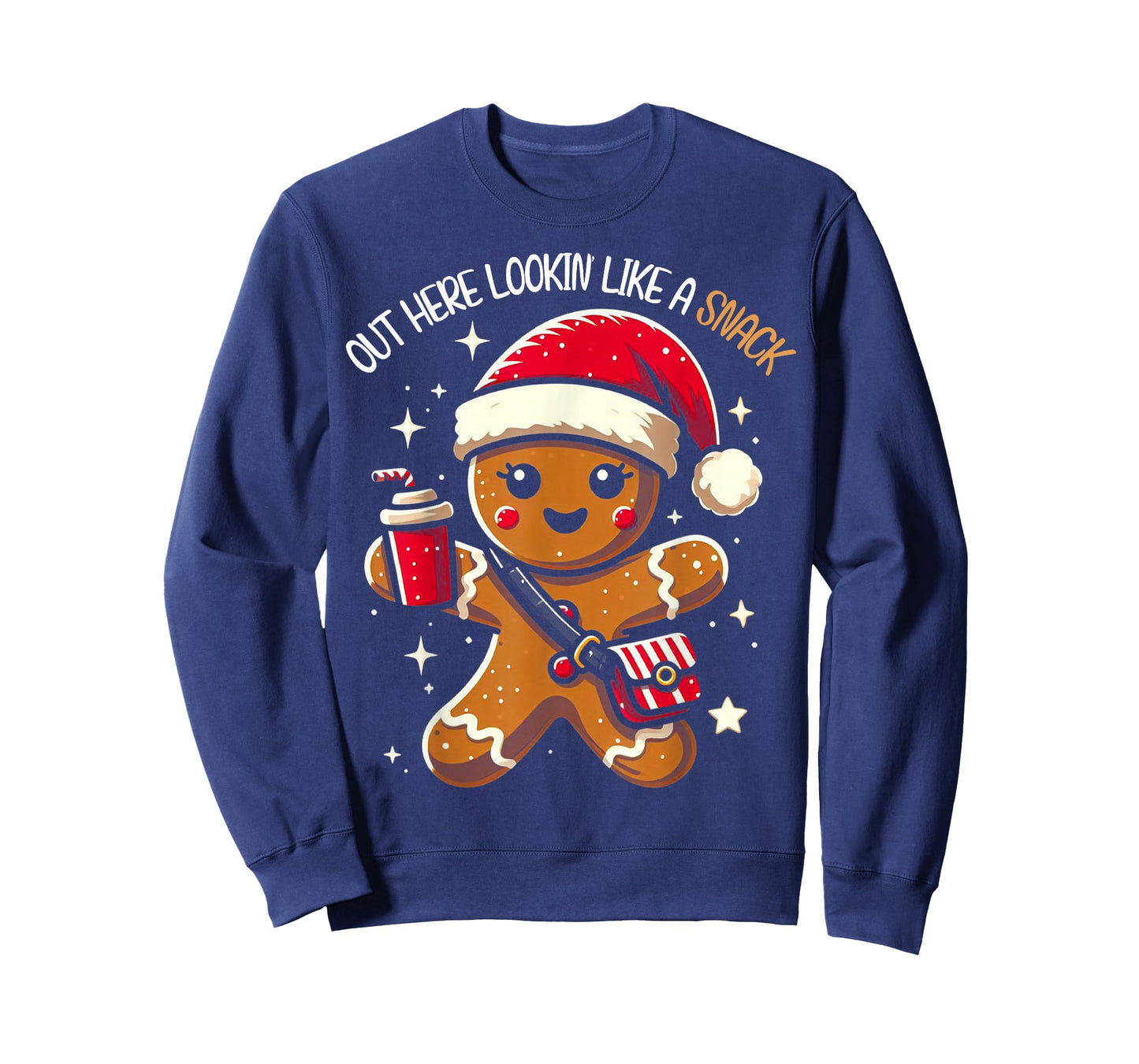 Out Here Looking Like A Snack Funny Boujee Xmas Gingerbread T-Shirt