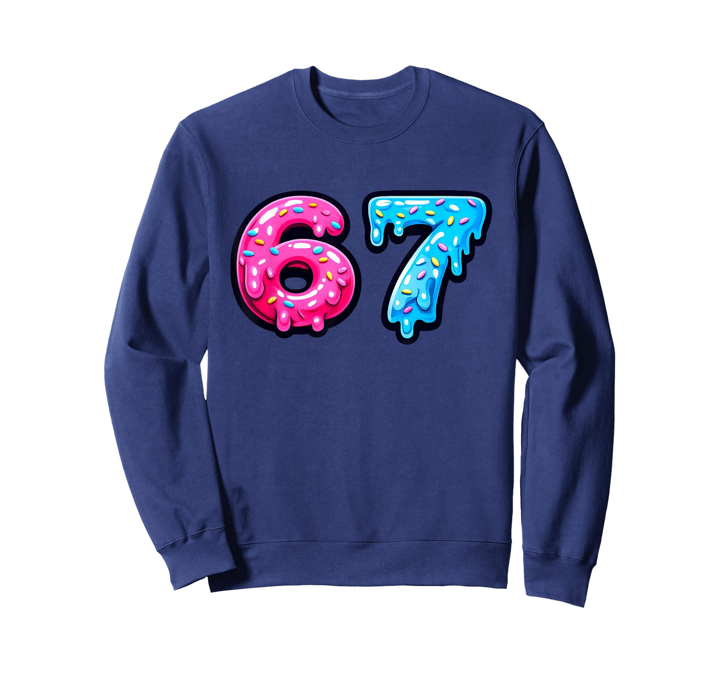 Six Seven Delicious Donut Icing 67 Funny Sweet Number T-Shirt