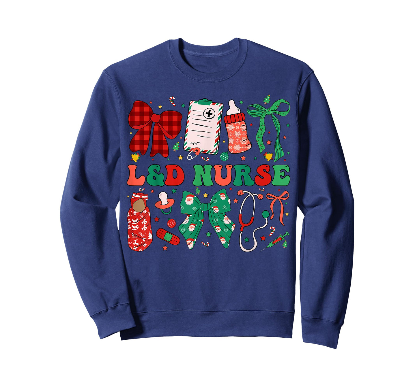 Labor and Delivery Nurse Christmas L&D Nursing Xmas T-Shirt