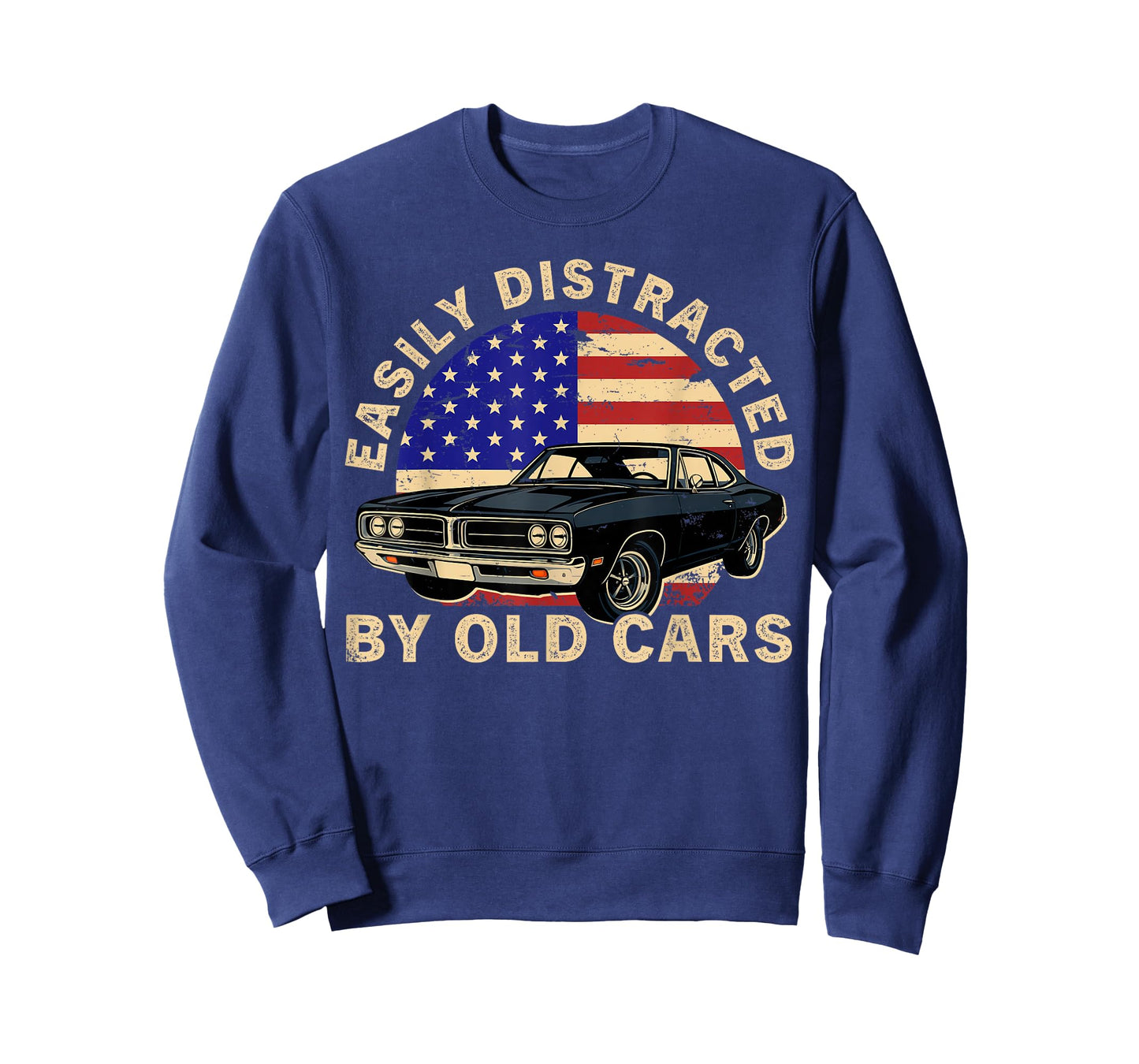 Easily Distracted by Old Cars Classic Father's Day Mens T-Shirt