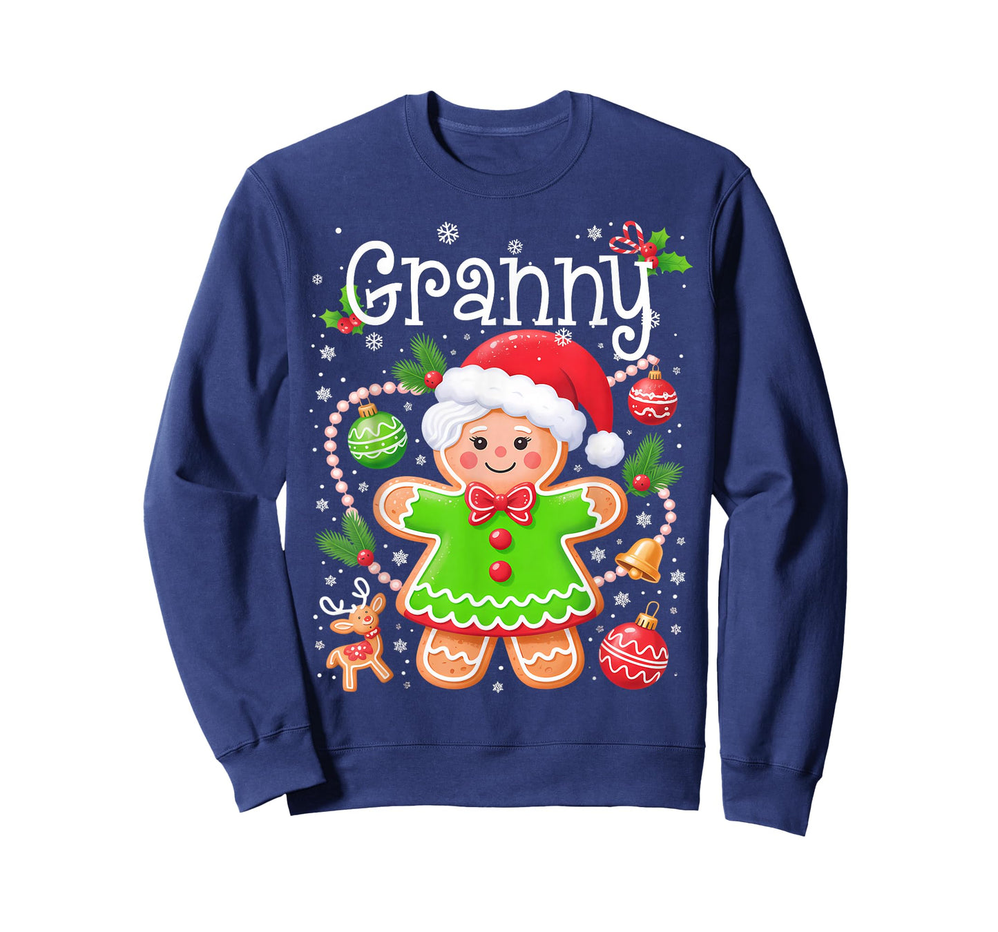 Cute Granny Gingerbread Family Matching Christmas Cookie T-Shirt