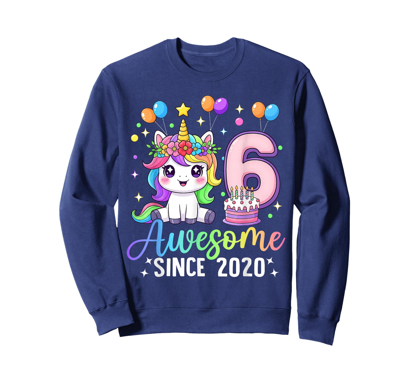 Unicorn 6th Birthday 6 Year Old Unicorn Party Birthday Girl T-Shirt