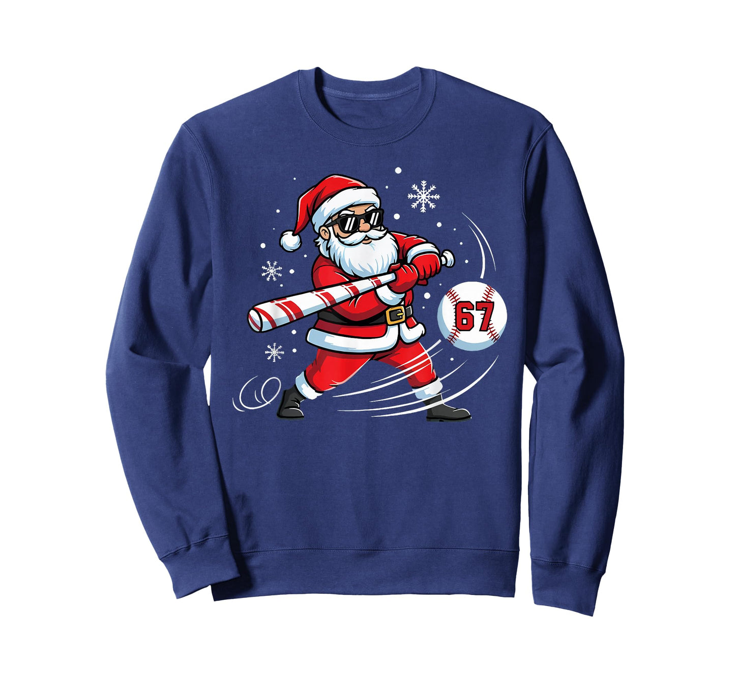Baseball Santa 67 Funny Meme Christmas Six Seven Mens Boys T-Shirt