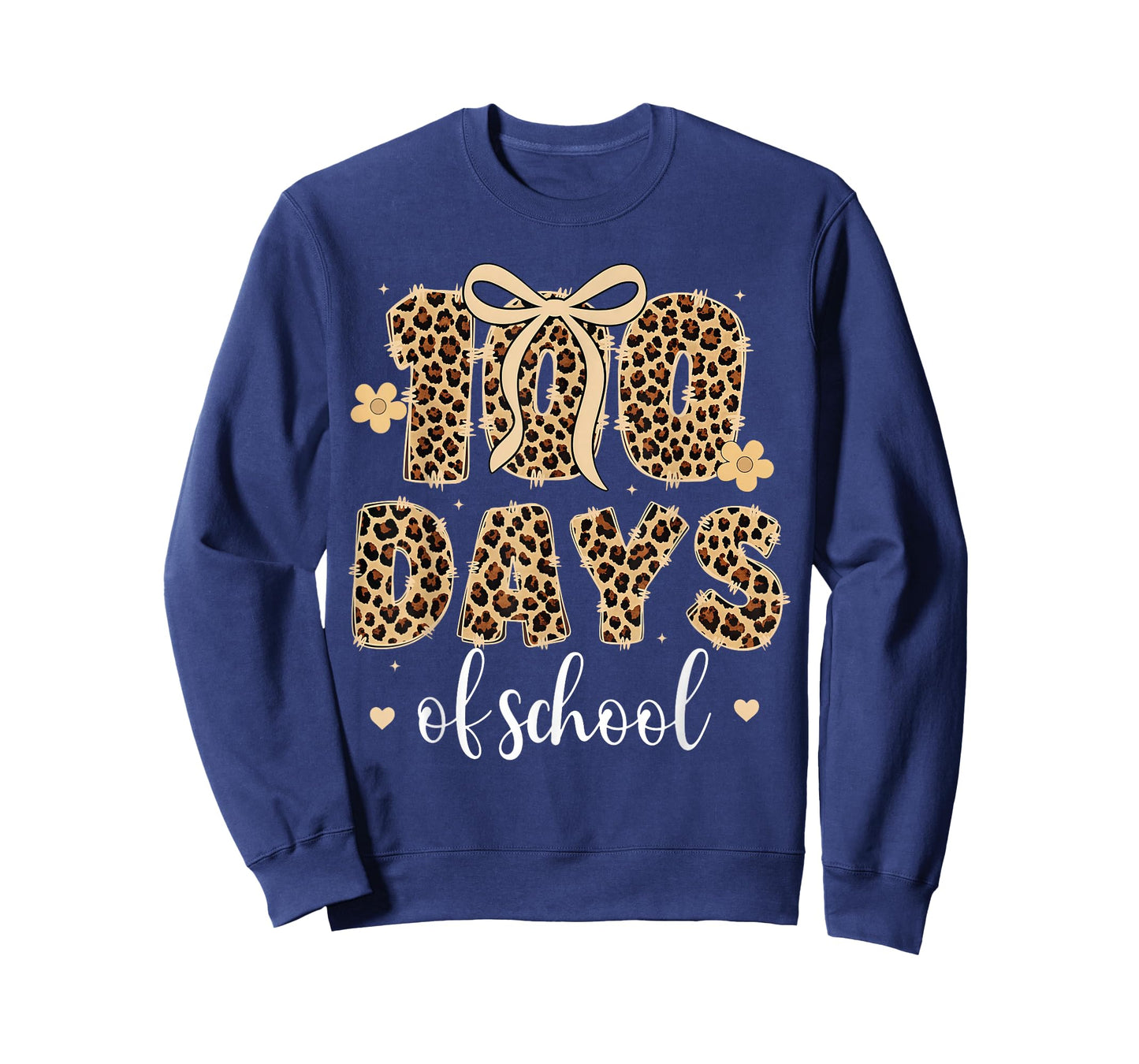 100 Days of School Leopard Kids Teachers Girl Women T-Shirt