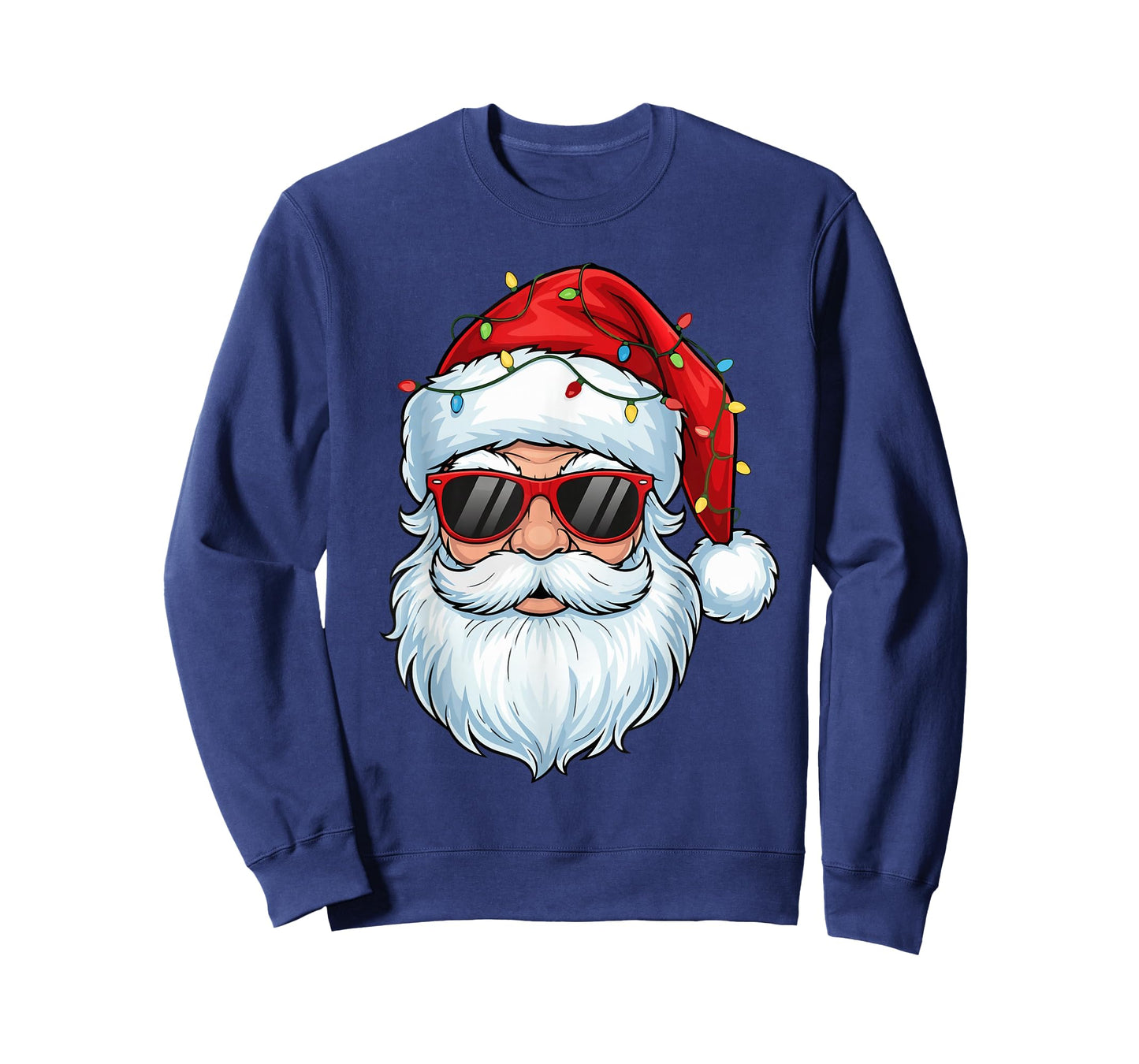 Cool Santa Claus Face Retro Sunglasses Christmas Men Boys T-Shirt