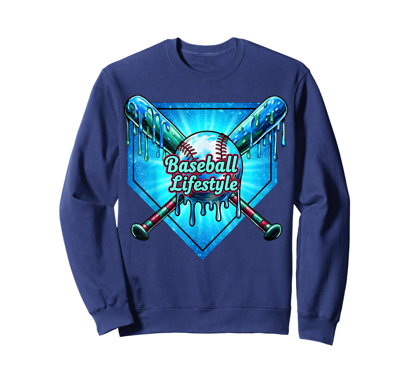 Baseball Lifestyle 101 Apparel Youth Baseball Drip Ice Cream T-Shirt
