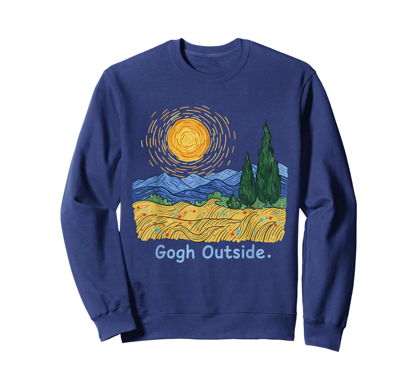 Gogh Outside Starry Night Nature Lover Inspirational Artist T-Shirt