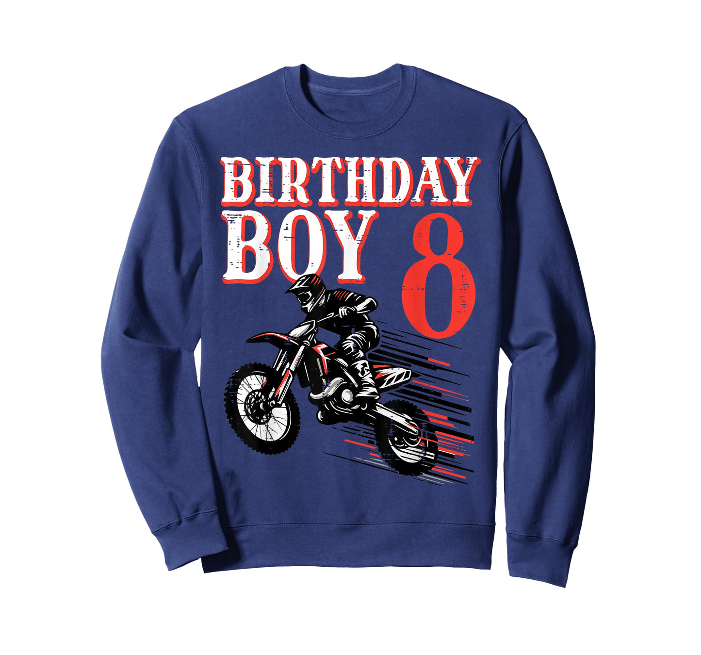 Birthday Boy 8 Motorcycle 8th Bday Biker Rider Boys Kids T-Shirt