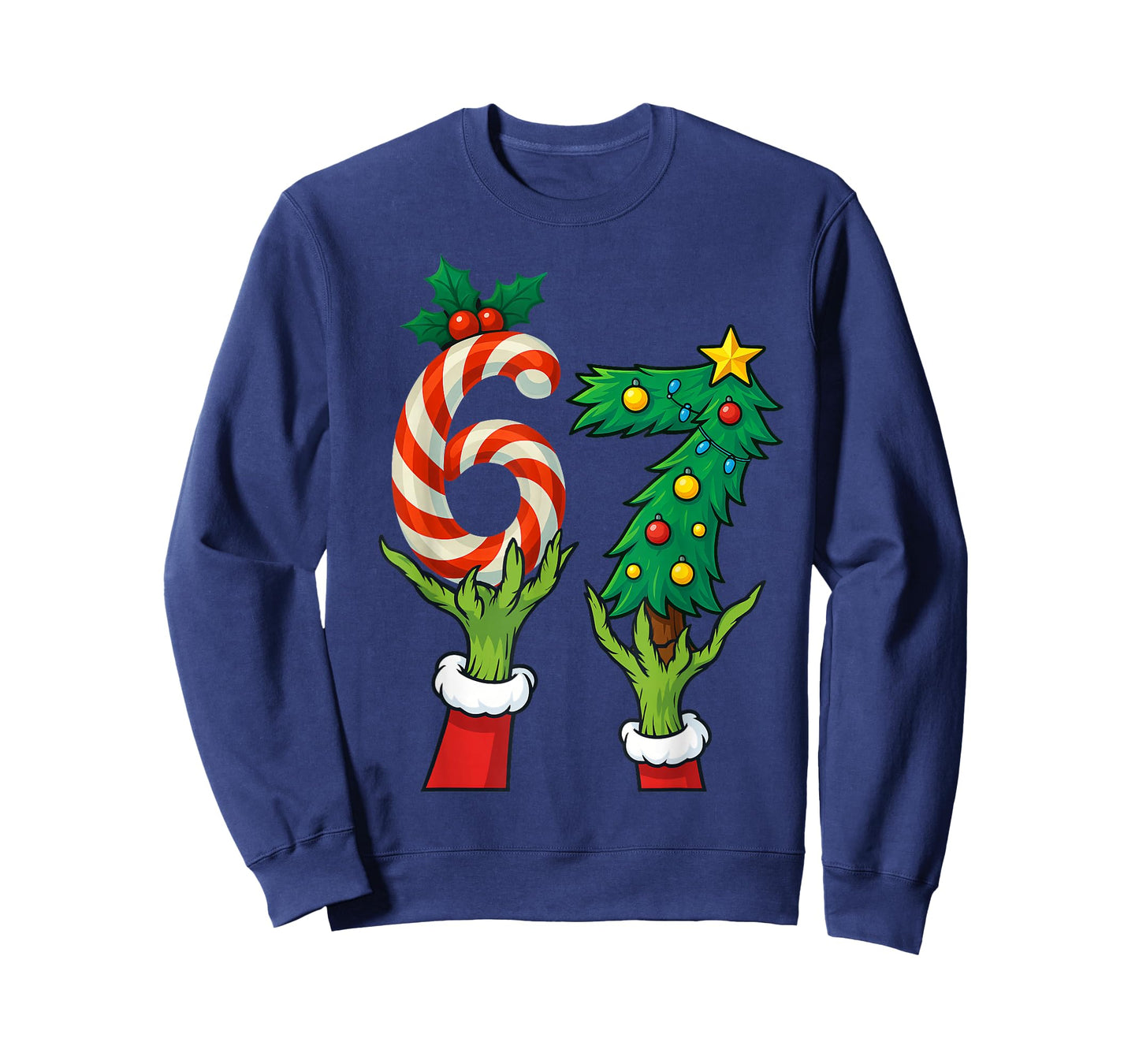 67 Christmas 6 7 Meme Hands Holiday Gen Alpha for Kids Youth T-Shirt