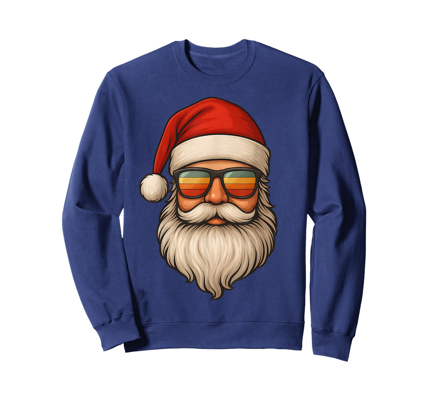Retro Santa with Sunglasses Funny Christmas for Men Boys Dad T-Shirt