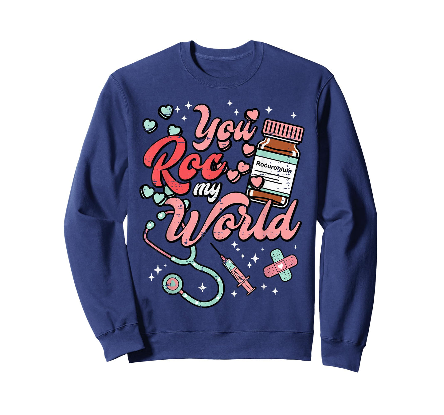 Valentines Day Nurse You ROC My World Scrub Top Women Men T-Shirt