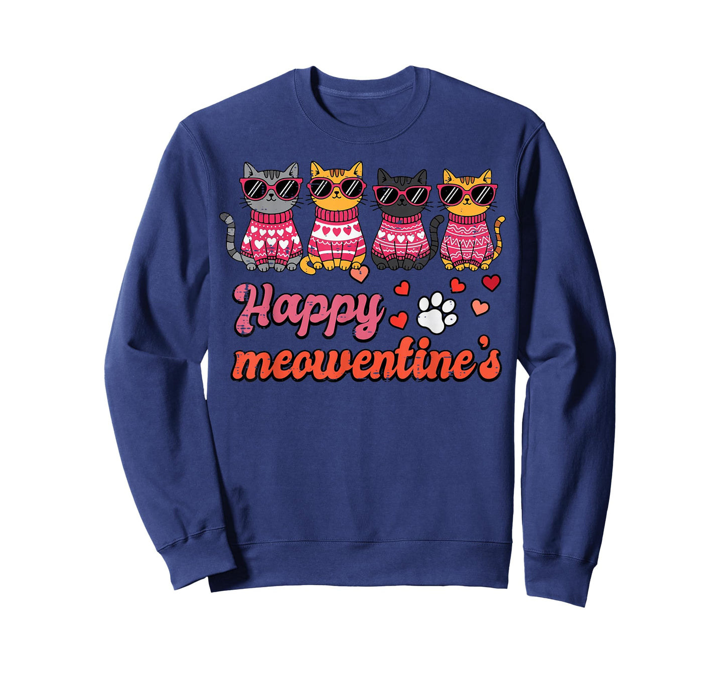Valentines Day Cats Happy Meowentines Kitten Women Girls Kid T-Shirt