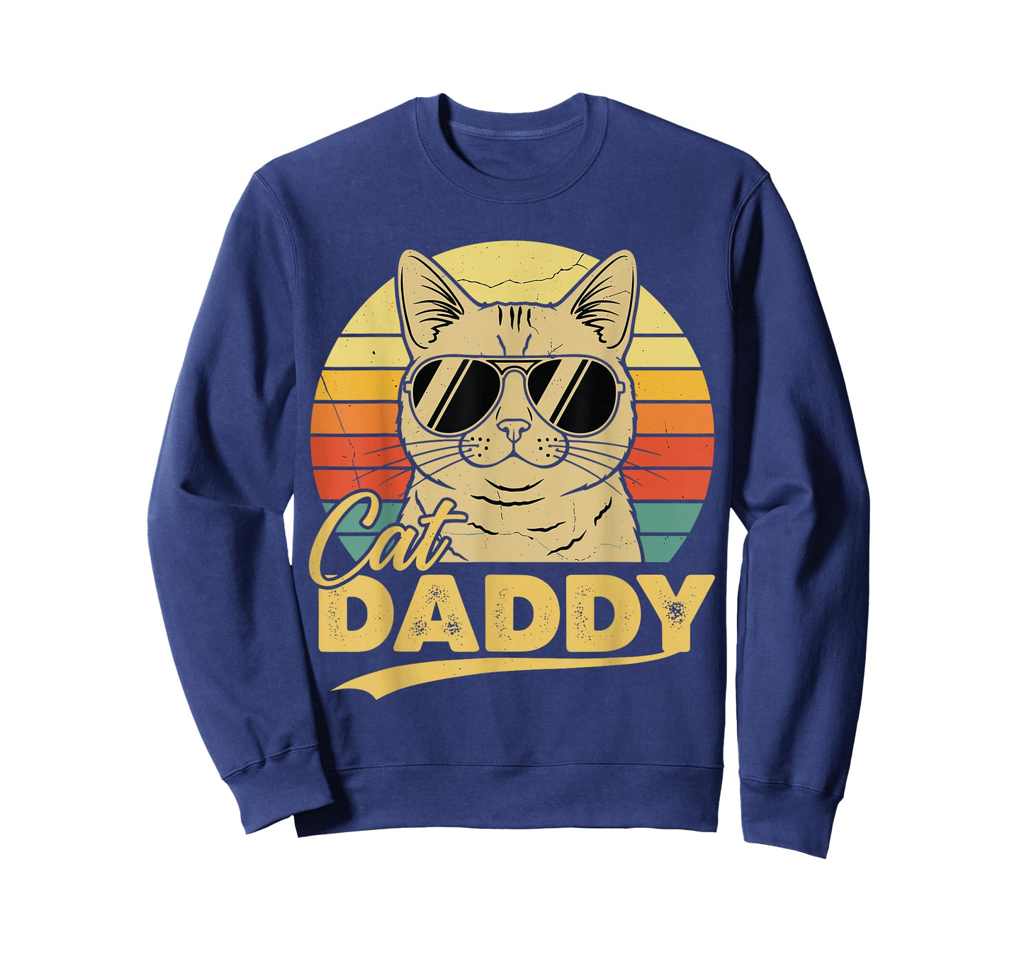 Cat Dad Shirt Vintage Retro Cat Lover Men T-Shirt